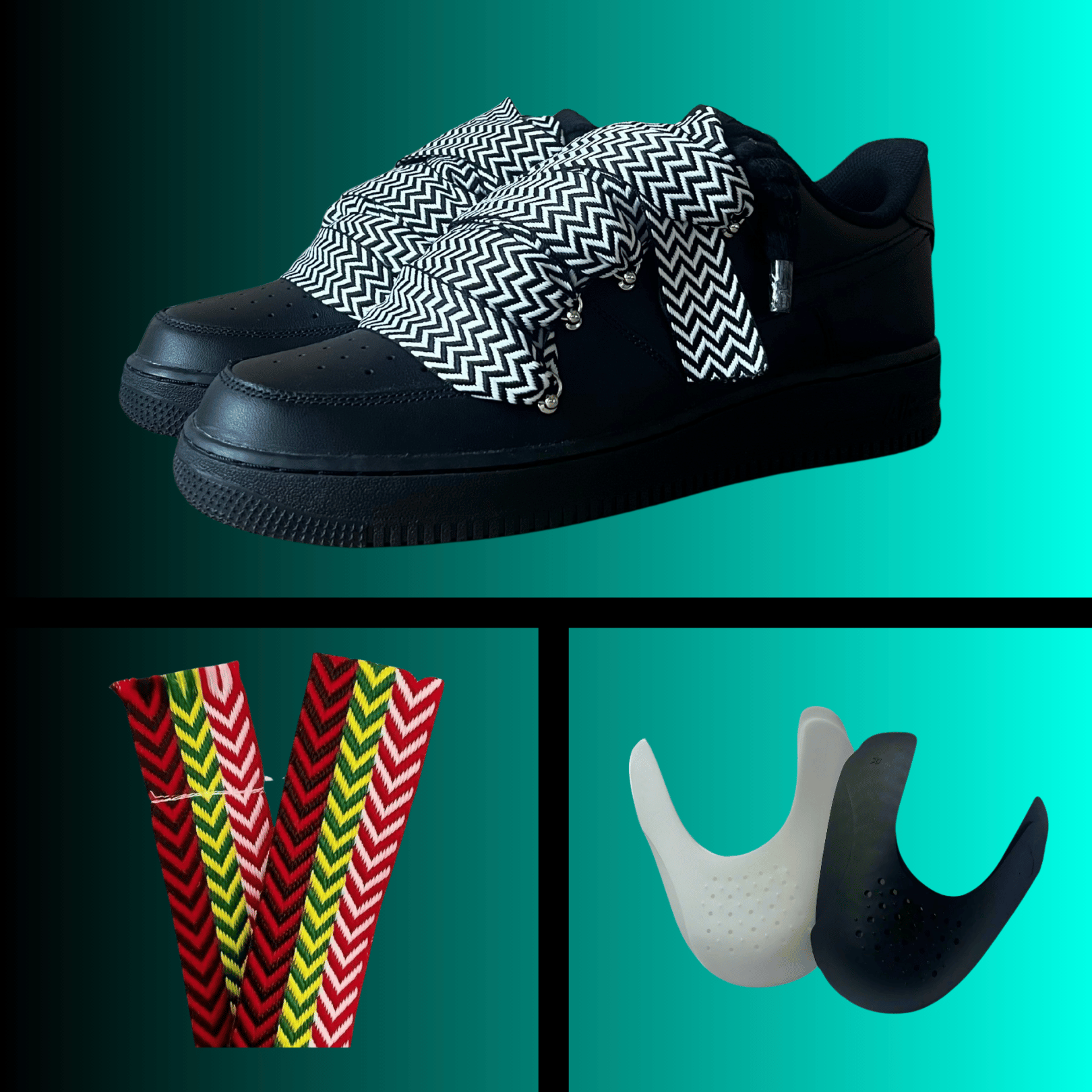 Black Lanvin Rope Lace Air Force Bundle