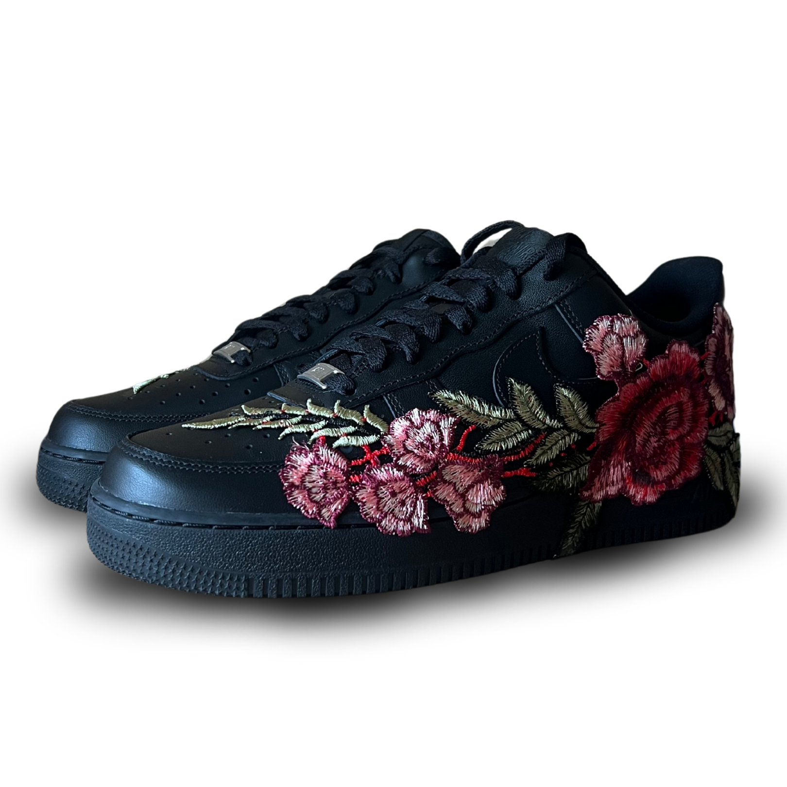 air force 1 black with rose