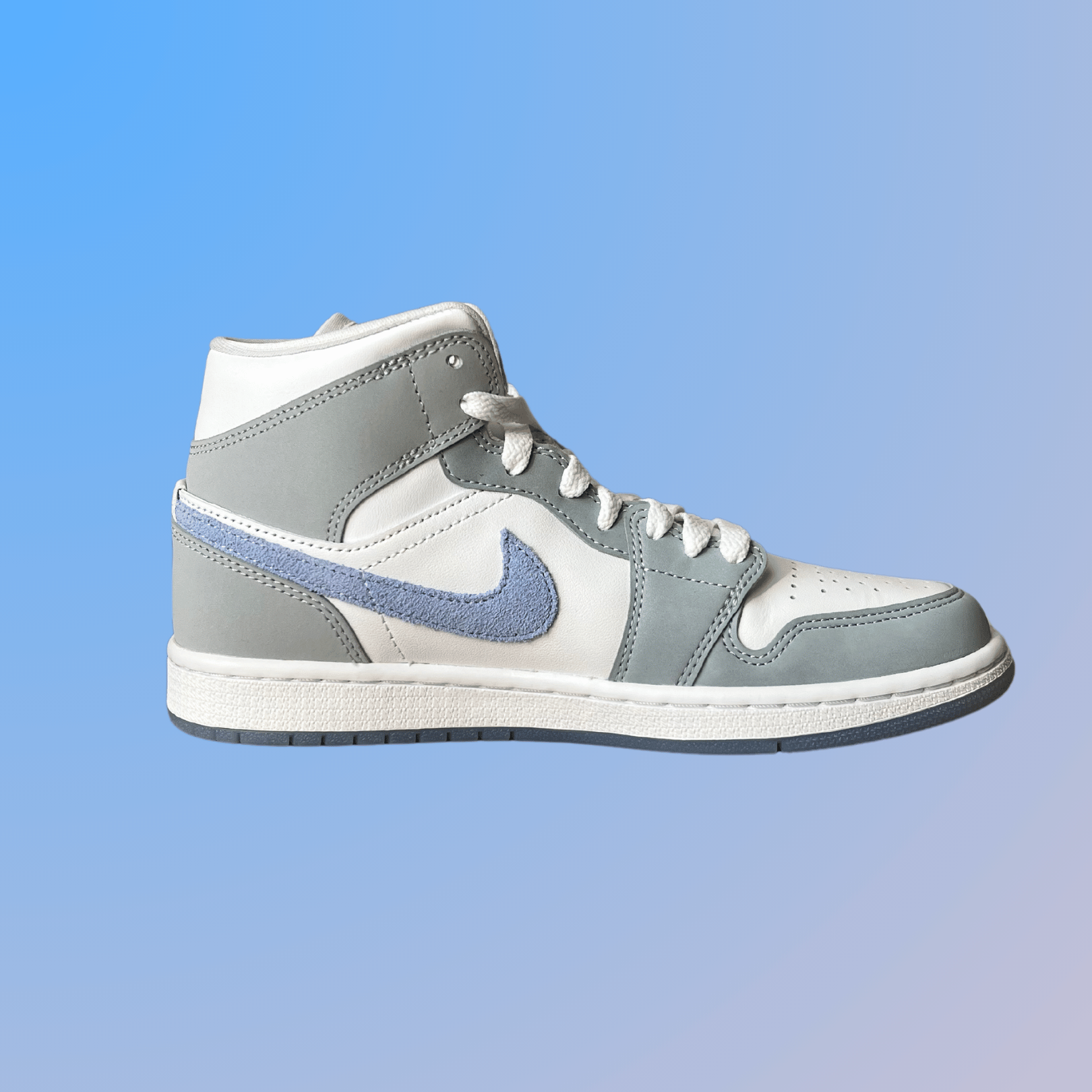 Jordan 1 Mid Wolf Gray Aluminum