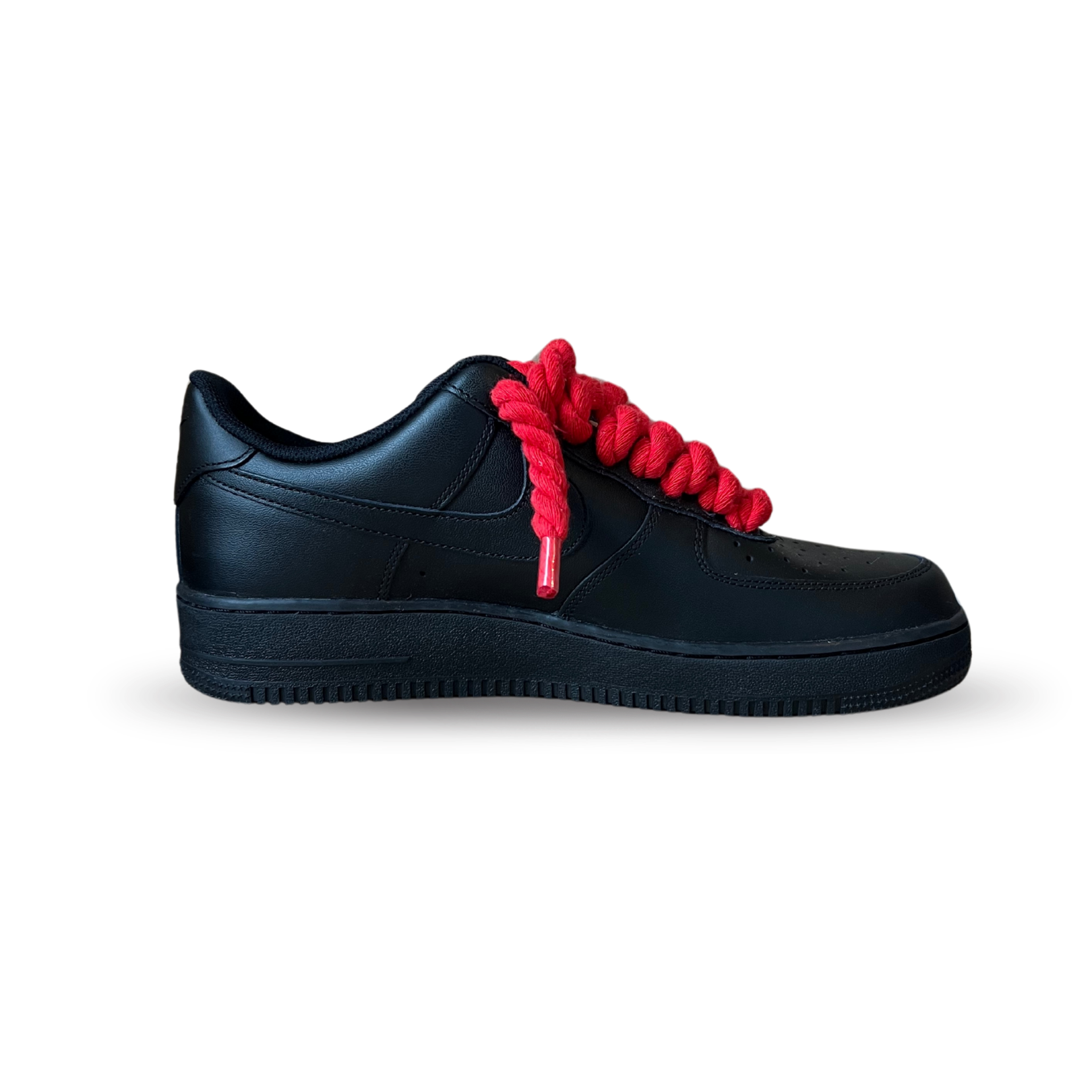 Nike Air Force 1 '07 Black Chunky Rope Lace (Red) (new)