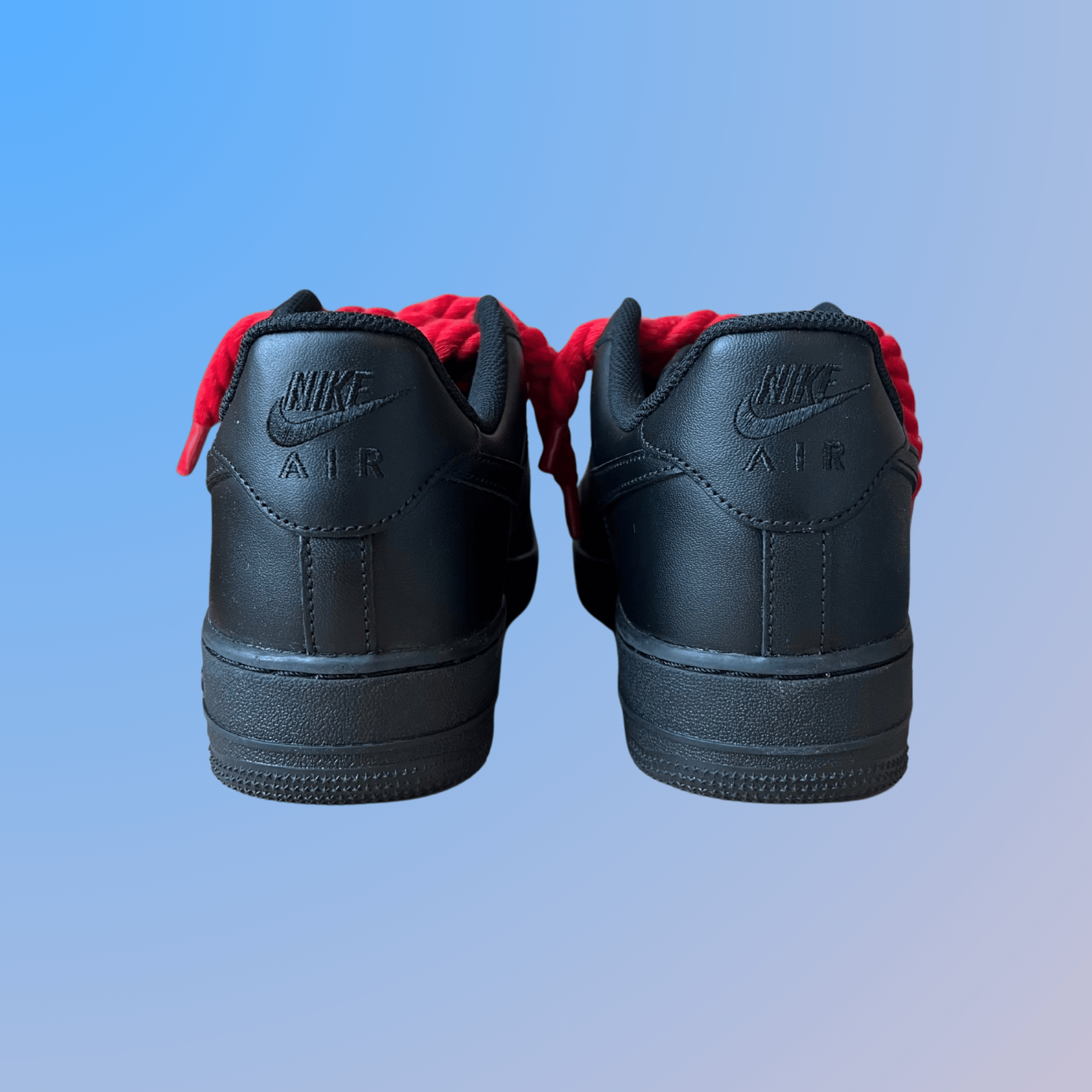 Nike Air Force 1 '07 Black Chunky Rope Lace (Red) (new)