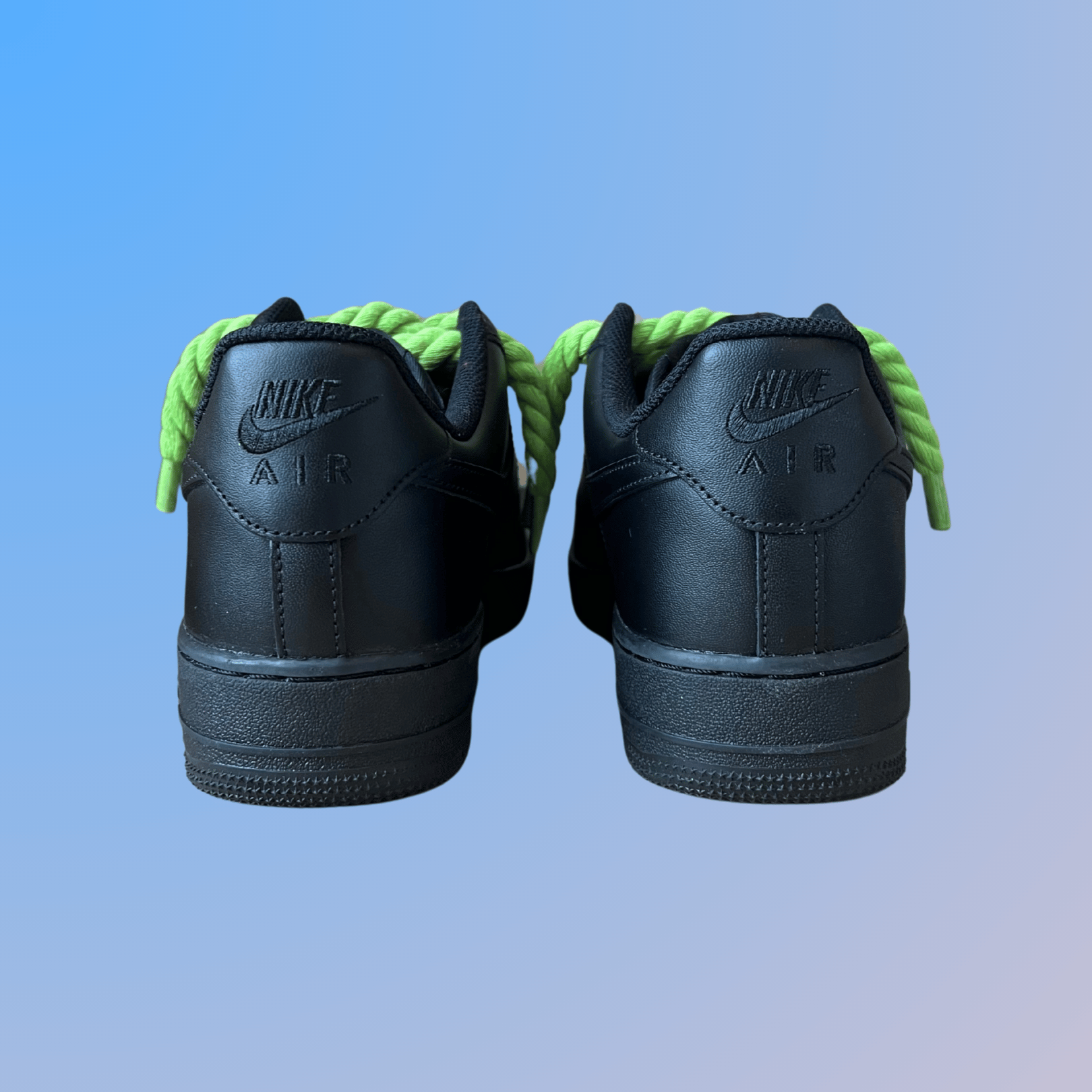 Nike Air Force 1 '07 Black Chunky Rope Lace (Neon) (new)