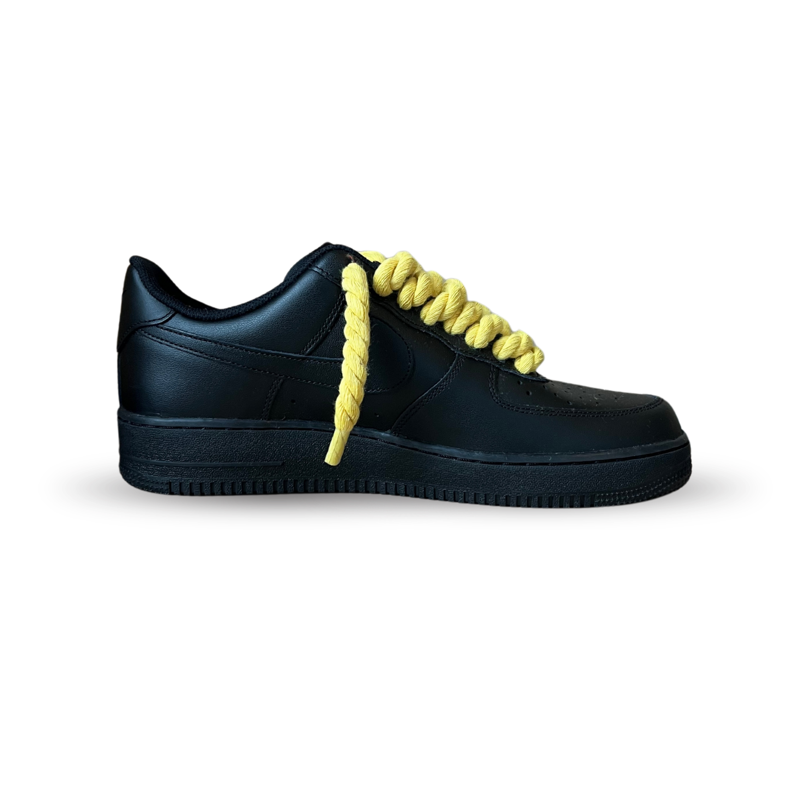 Nike Air Force 1 '07 Black Chunky Rope Lace (Yellow) (New)