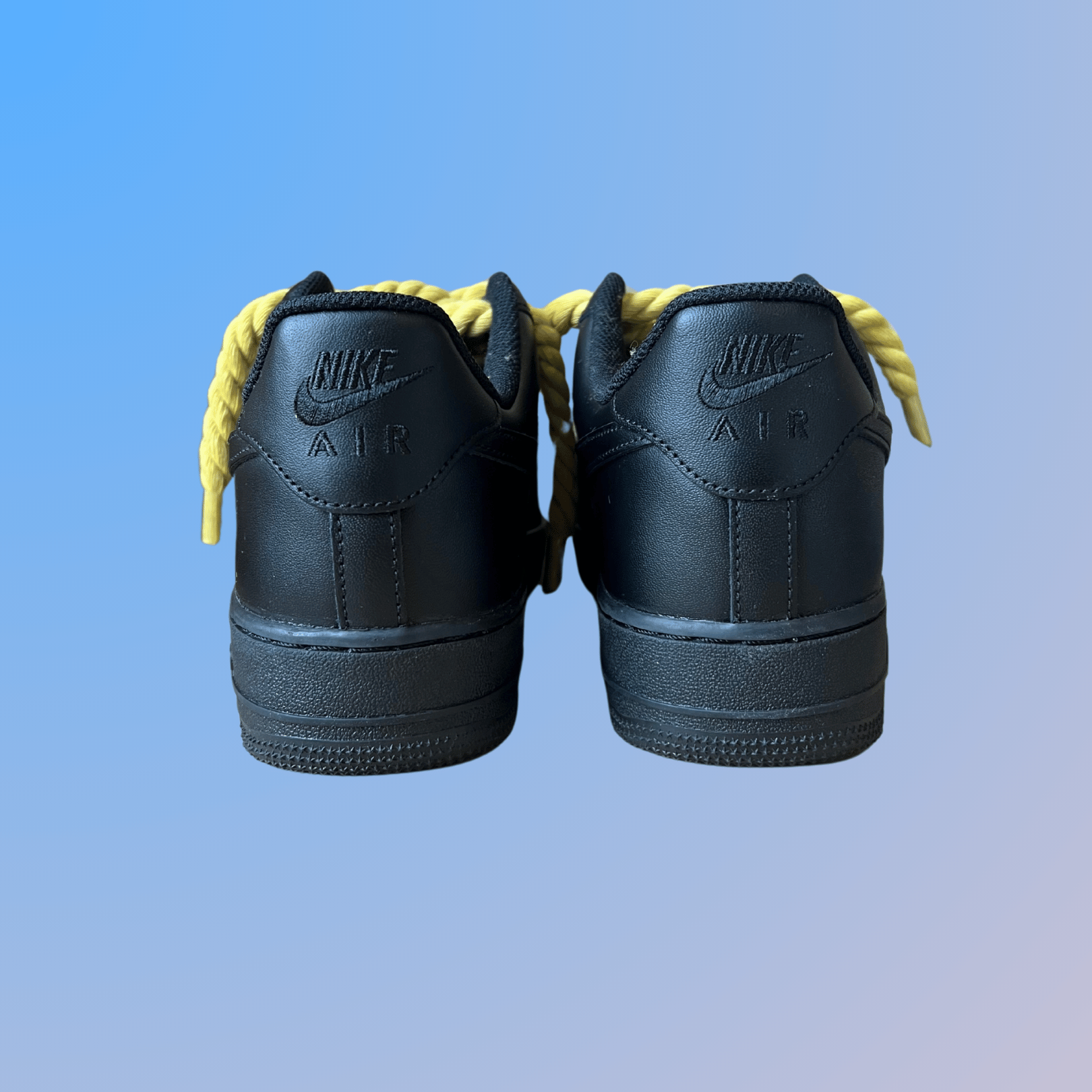 Nike Air Force 1 '07 Black Chunky Rope Lace (Yellow) (New)