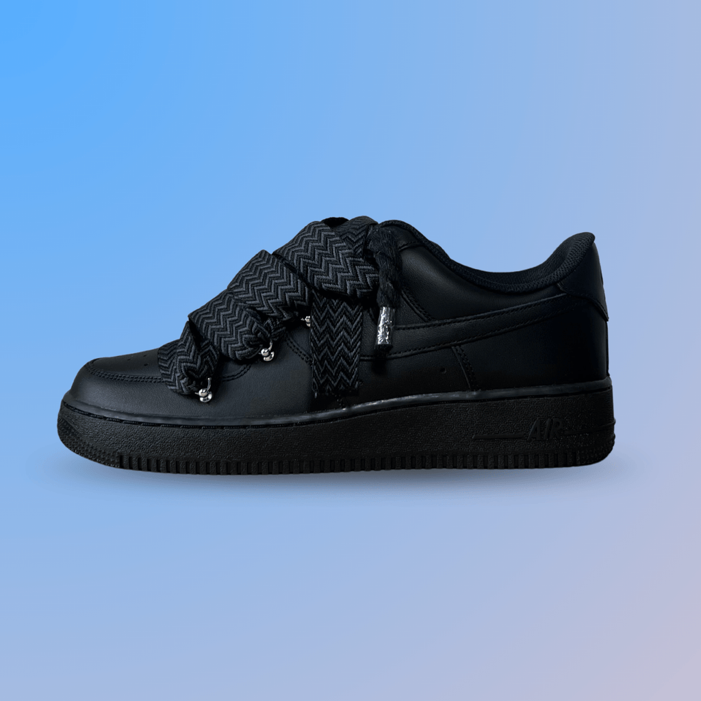 Nike Air Force 1 Black Lanvin Rope Lace Pure Black