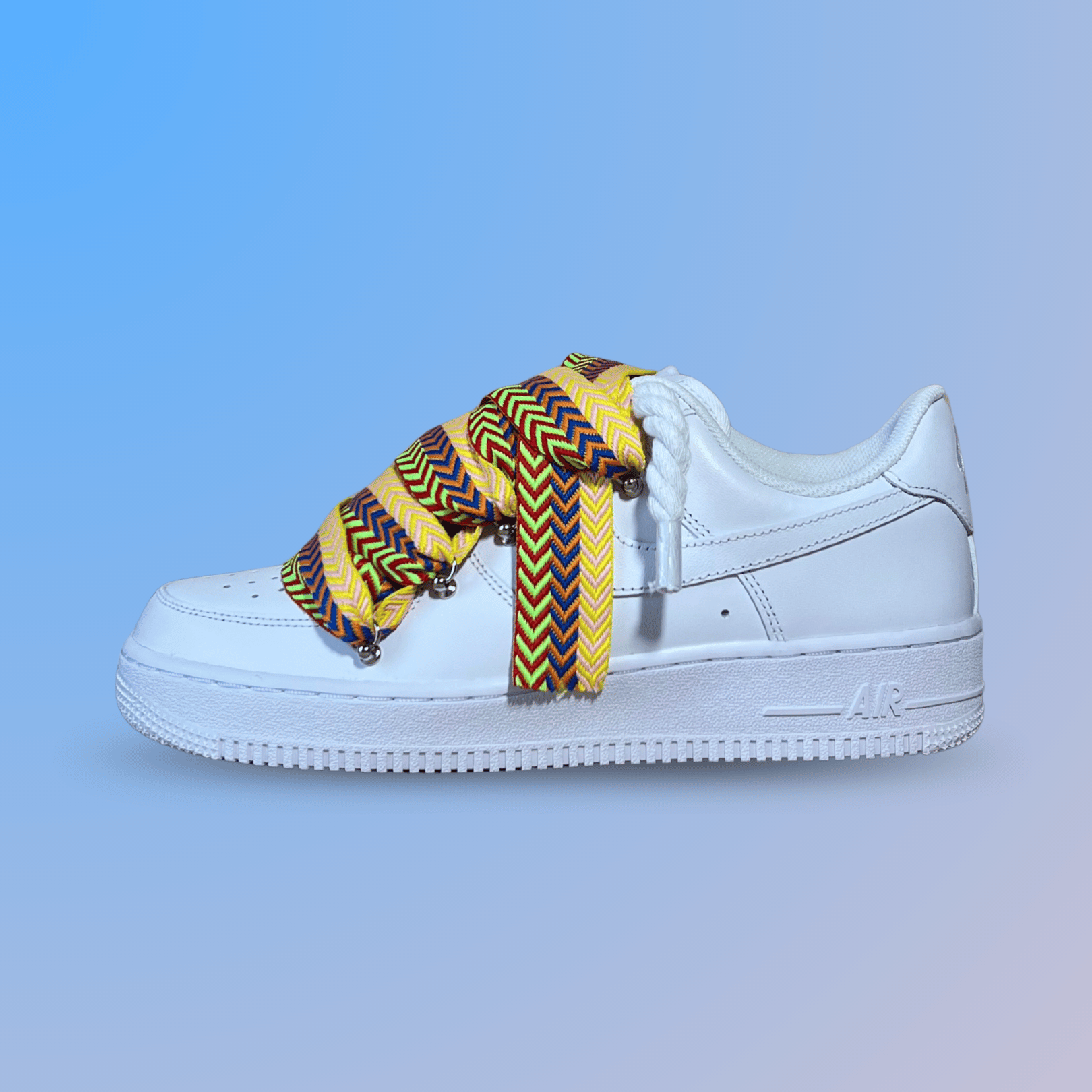 Nike Air Force 1 Lanvin Rope Lace Yellow Blue