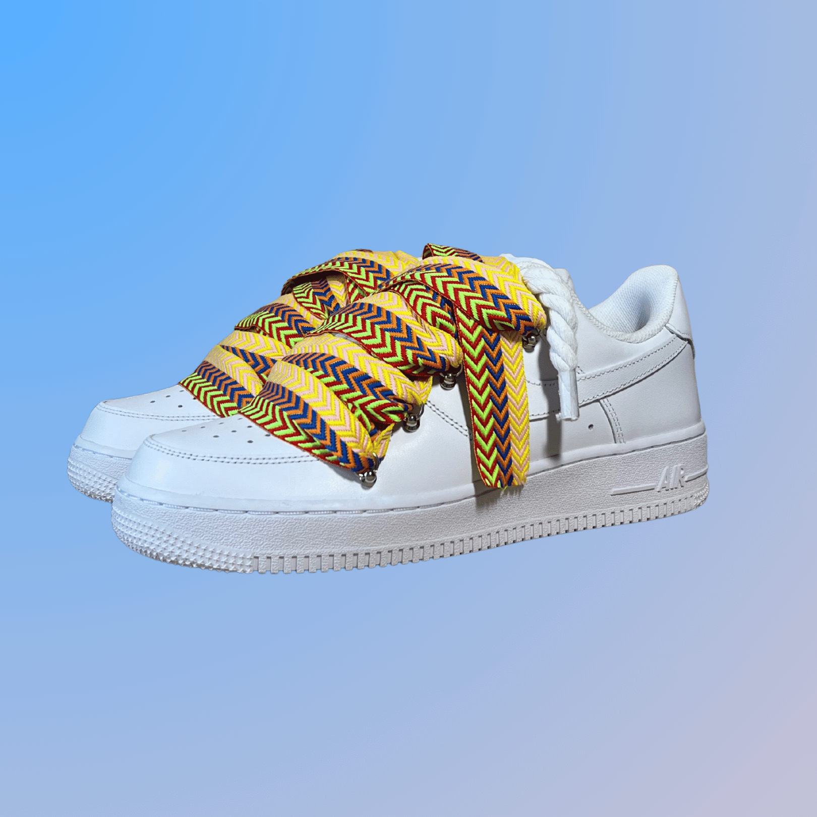 Nike Air Force 1 Lanvin Rope Lace (Yellow Blue)