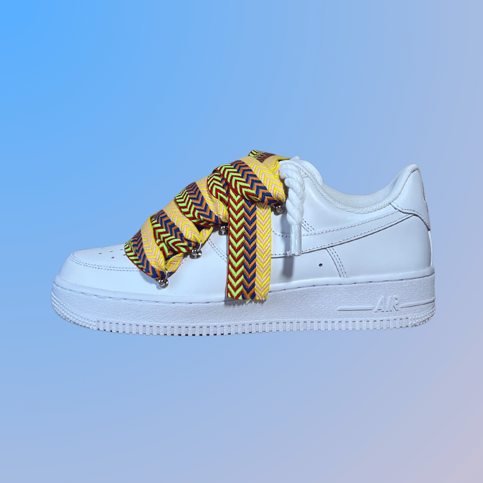 Nike Air Force 1 Lanvin Rope Lace (Yellow Blue)