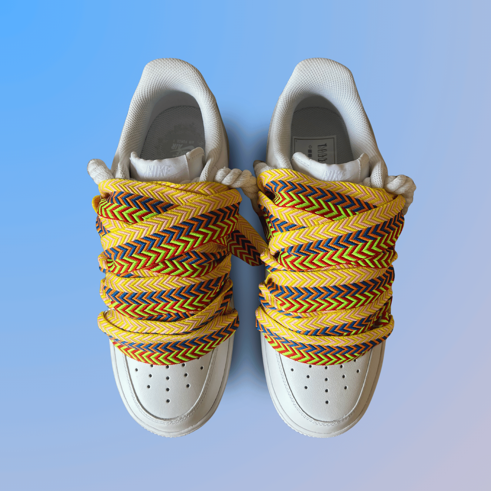 Nike Air Force 1 Lanvin Rope Lace Yellow Blue