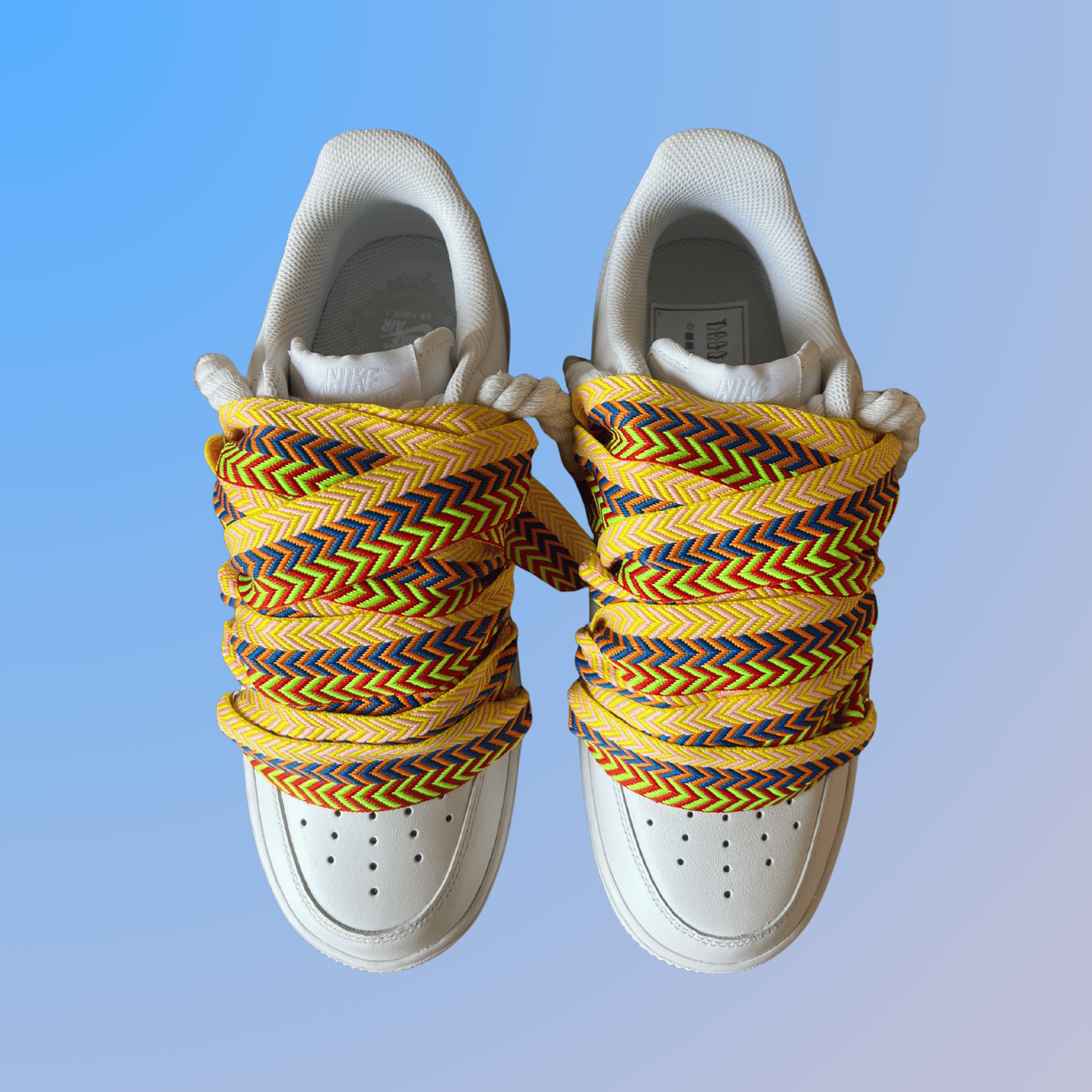 Nike Air Force 1 Lanvin Rope Lace (Yellow Blue)