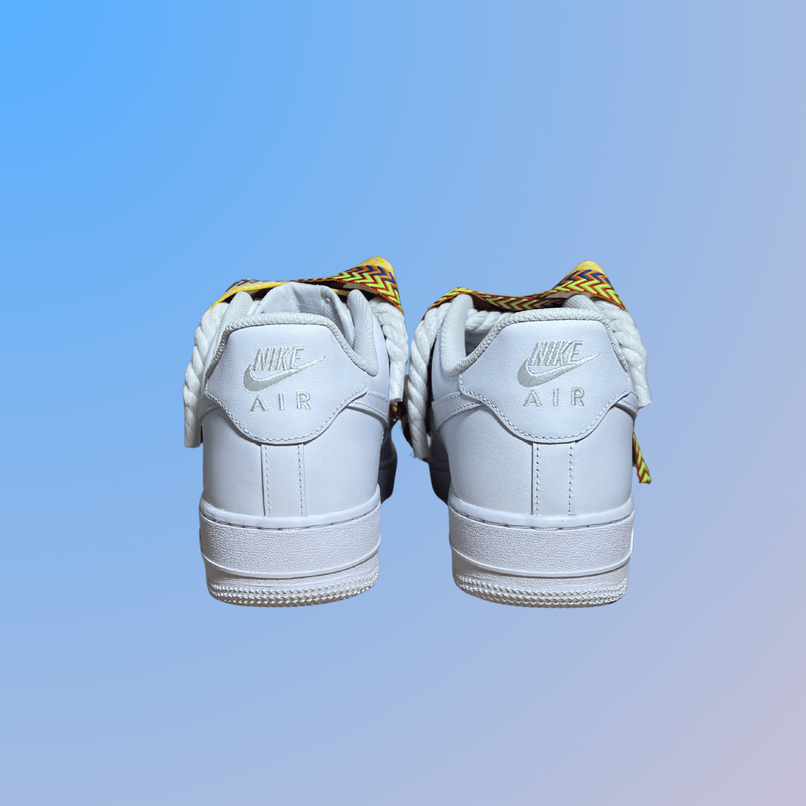 Nike Air Force 1 Lanvin Rope Lace (Yellow Blue)