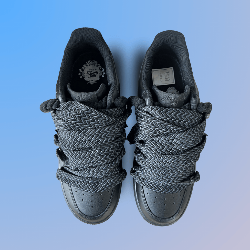 Nike Air Force 1 Black Lanvin Rope Lace Pure Black