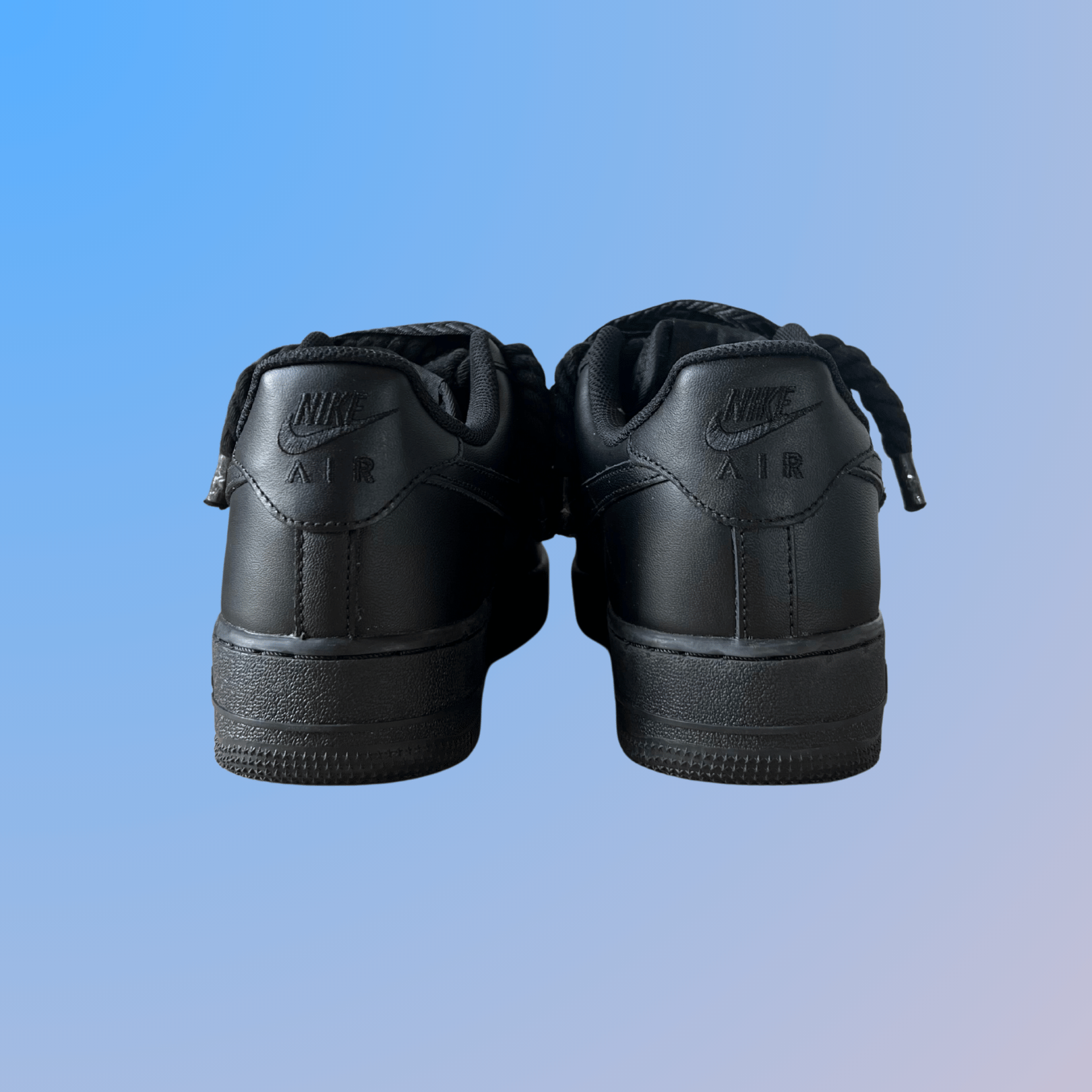 Nike Air Force 1 Black Lanvin Rope Lace (Black White) (új)