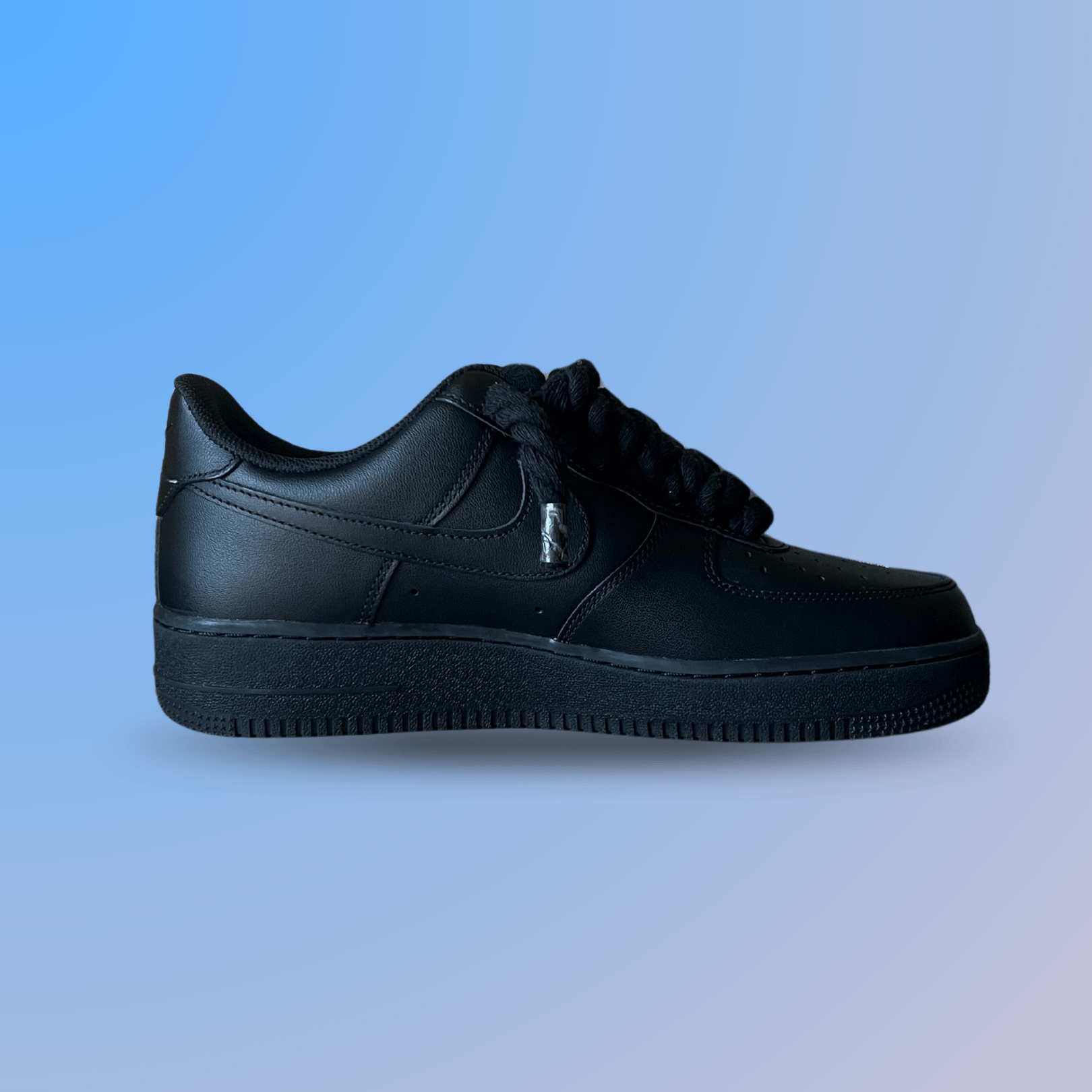 Nike Air Force 1 '07 Black Chunky Rope Lace Rose