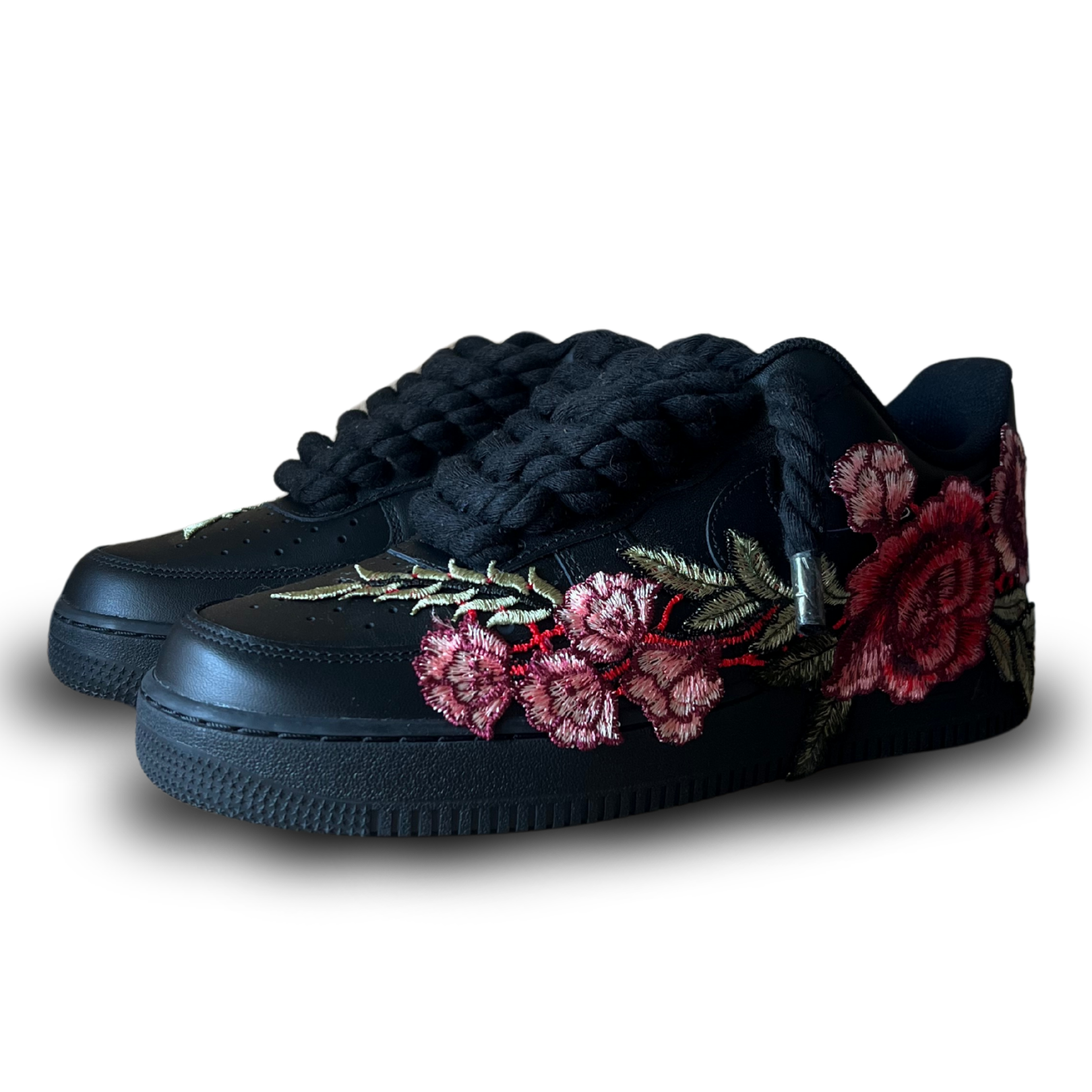 Nike Air Force 1 '07 Black Chunky Rope Lace Rose (új)