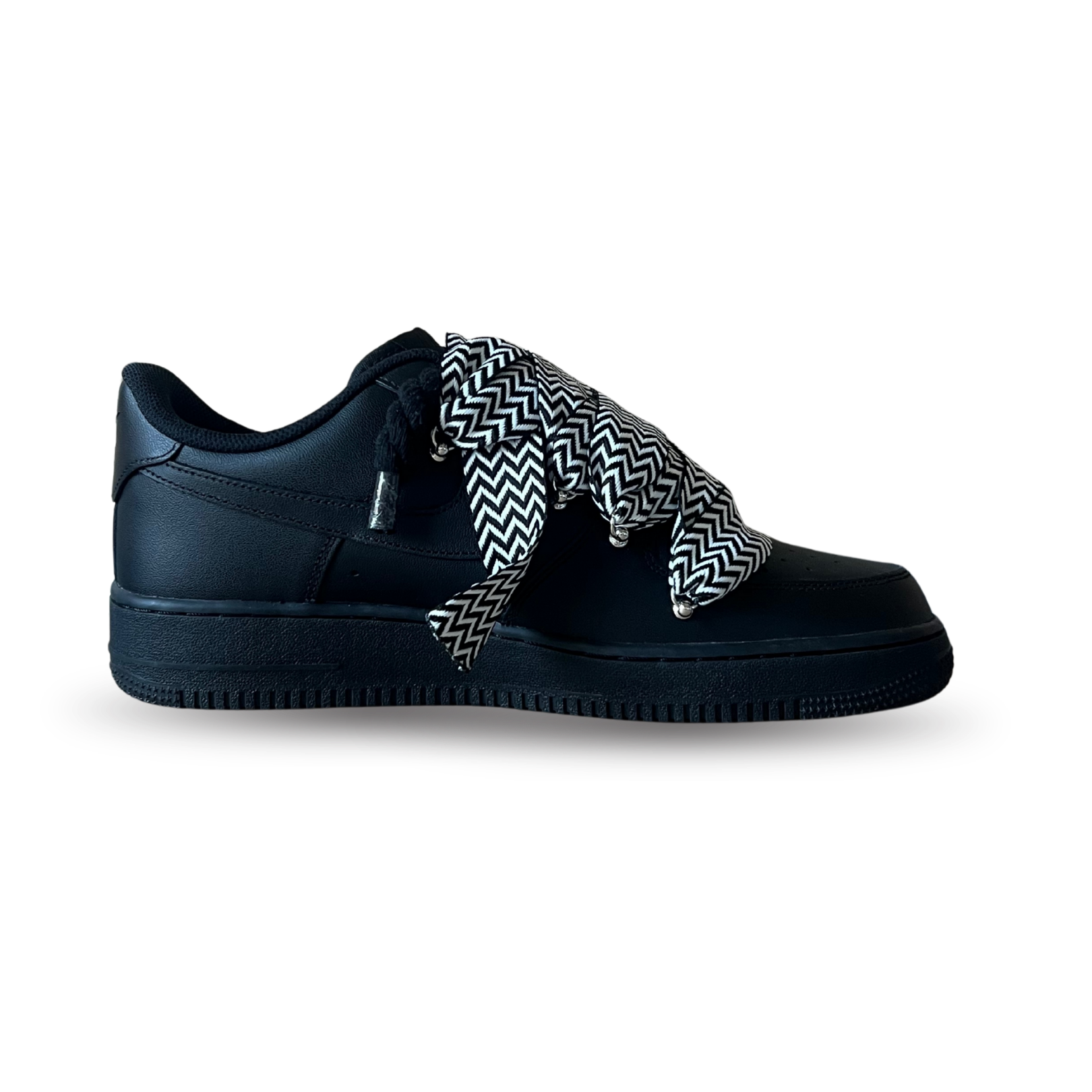 Nike Air Force 1 Black Lanvin Rope Lace (Black White) (új)