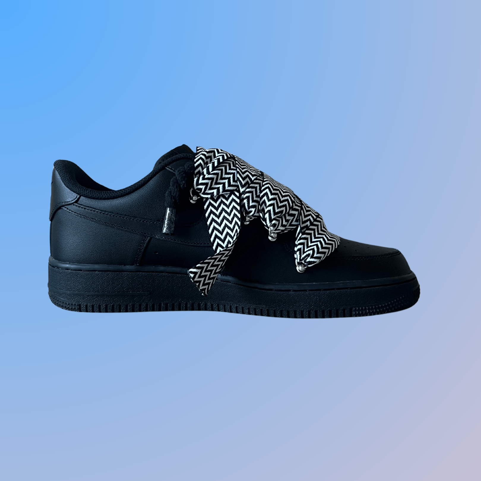 Nike Air Force 1 Black Lanvin Rope Lace (Black White)