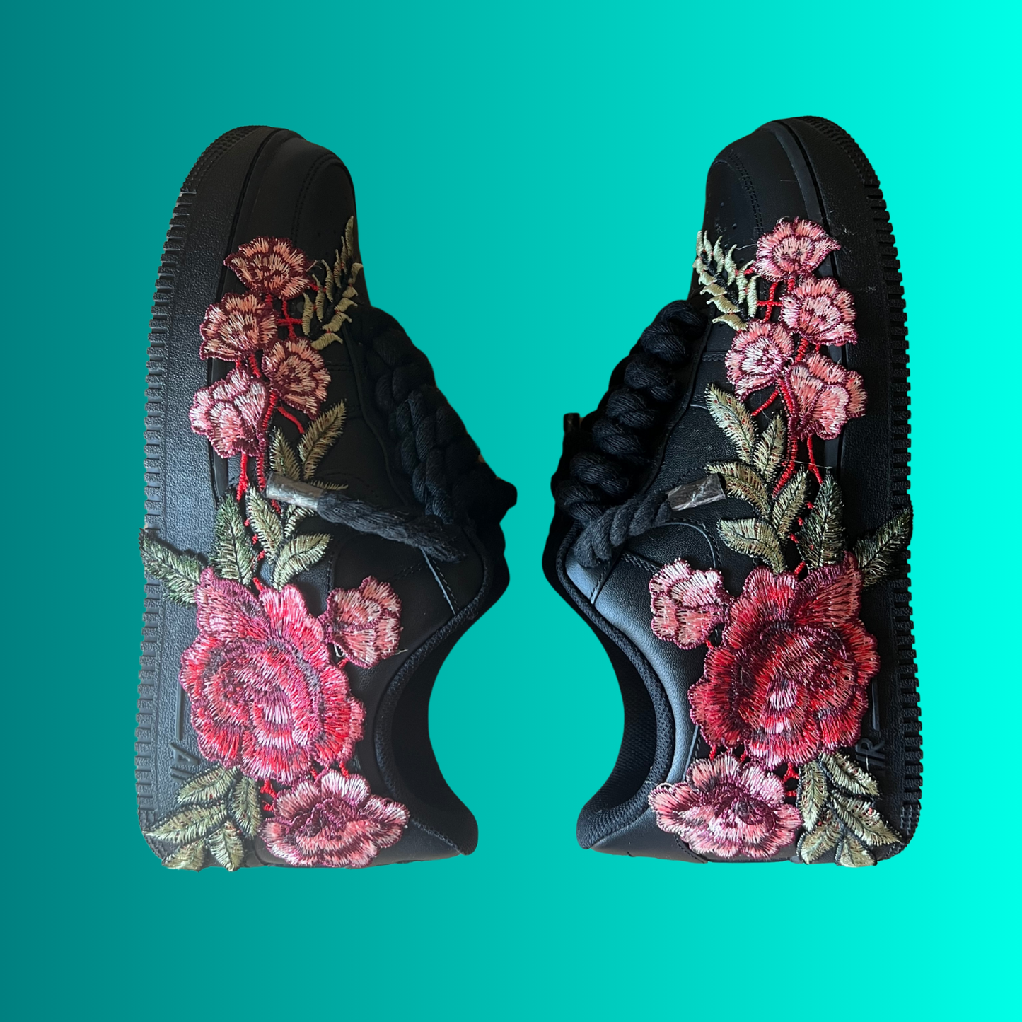 Nike Air Force 1 '07 Black Chunky Rope Lace Rose (új)