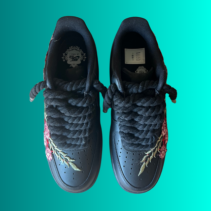 Nike Air Force 1 '07 Black Chunky Rope Lace Rose (új)