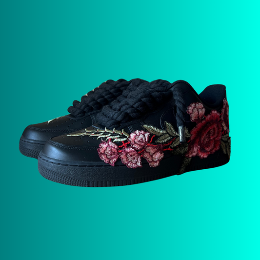 Nike Air Force 1 '07 Black Chunky Rope Lace Rose (új)