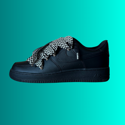 Nike Air Force 1 Black Lanvin Rope Lace (Black White) (új)