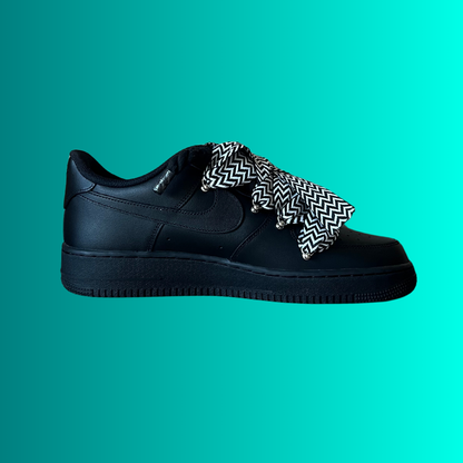 Nike Air Force 1 Black Lanvin Rope Lace (Black White) (új)