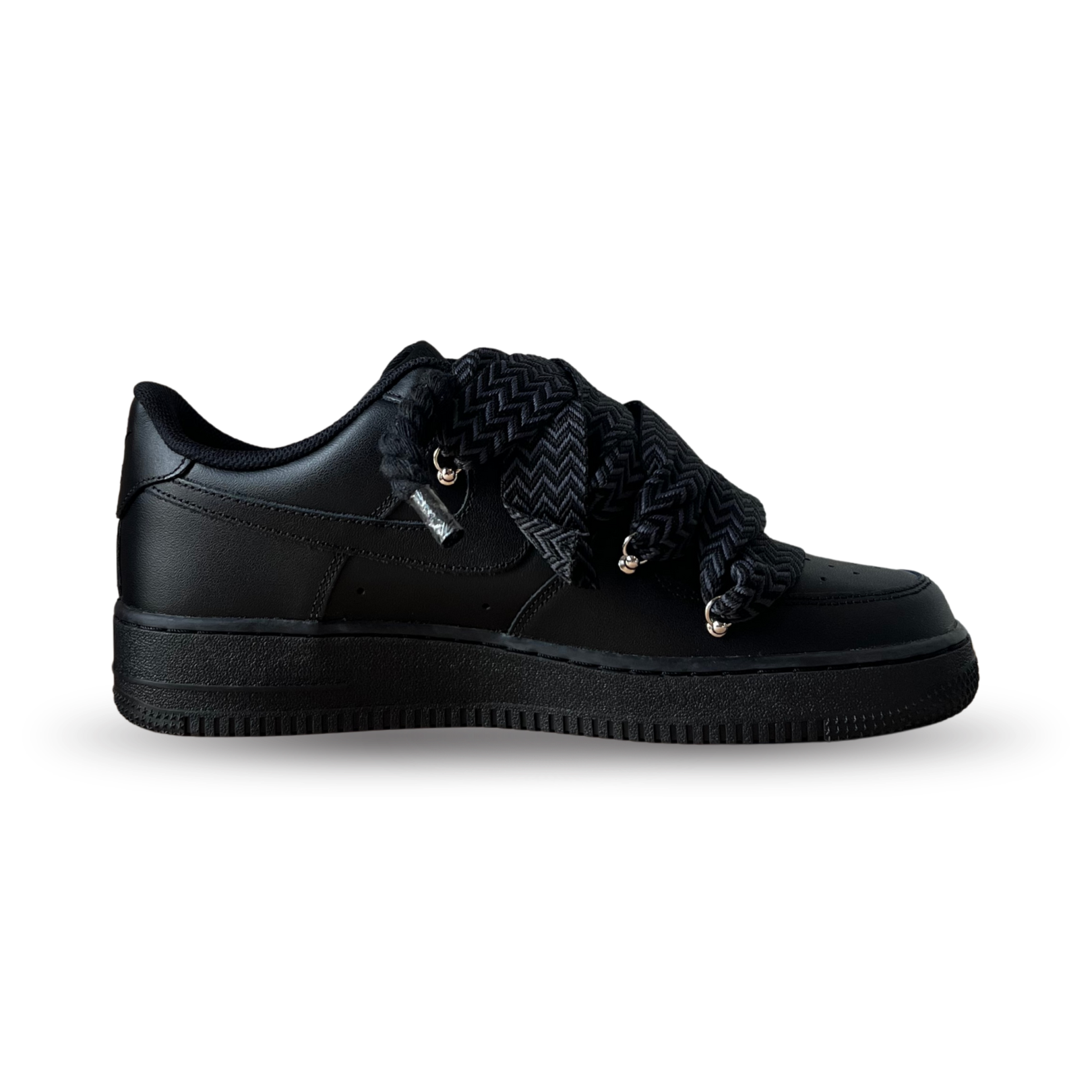 Nike Air Force 1 Black Lanvin Rope Lace (Black White) (új)