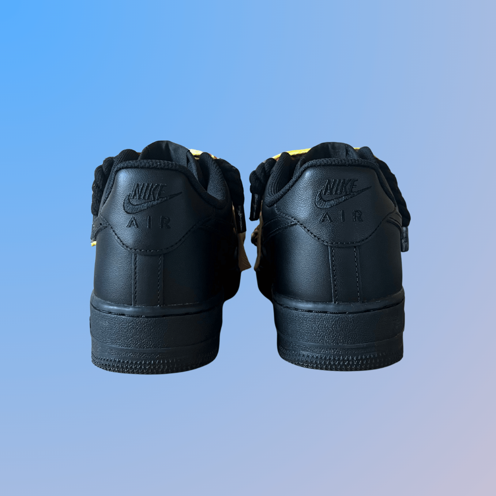 Nike Air Force 1 Black Lanvin Rope Lace Yellow Blue