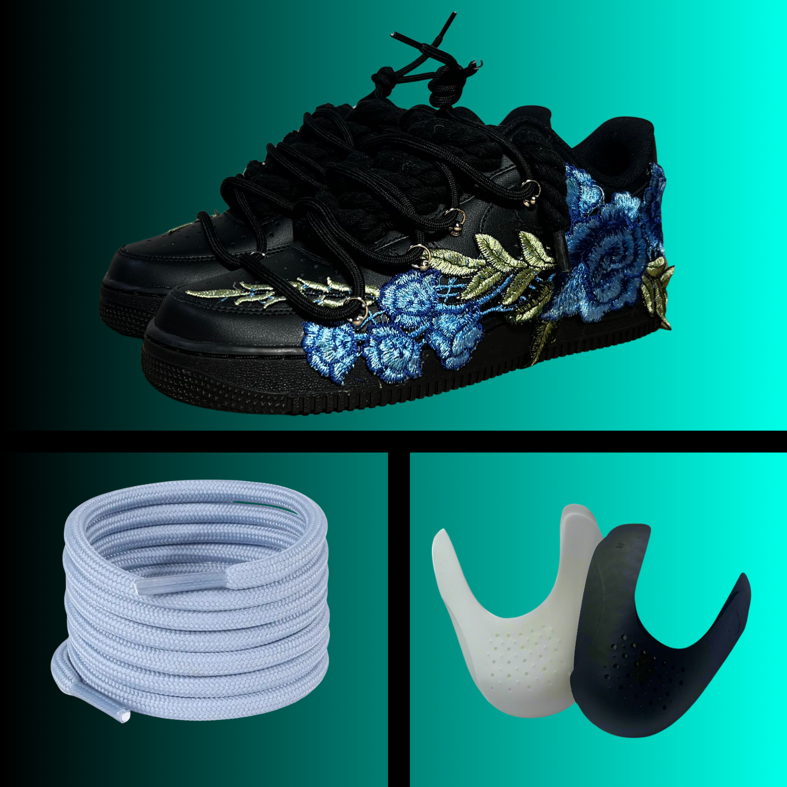 Black Rose Laced Up Air Force Bundle