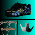 Black Rose Diamond Rope Lace Air Force Bundle