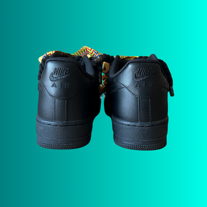 Nike Air Force 1 Black Lanvin Rope Lace (Yellow Blue) (új)