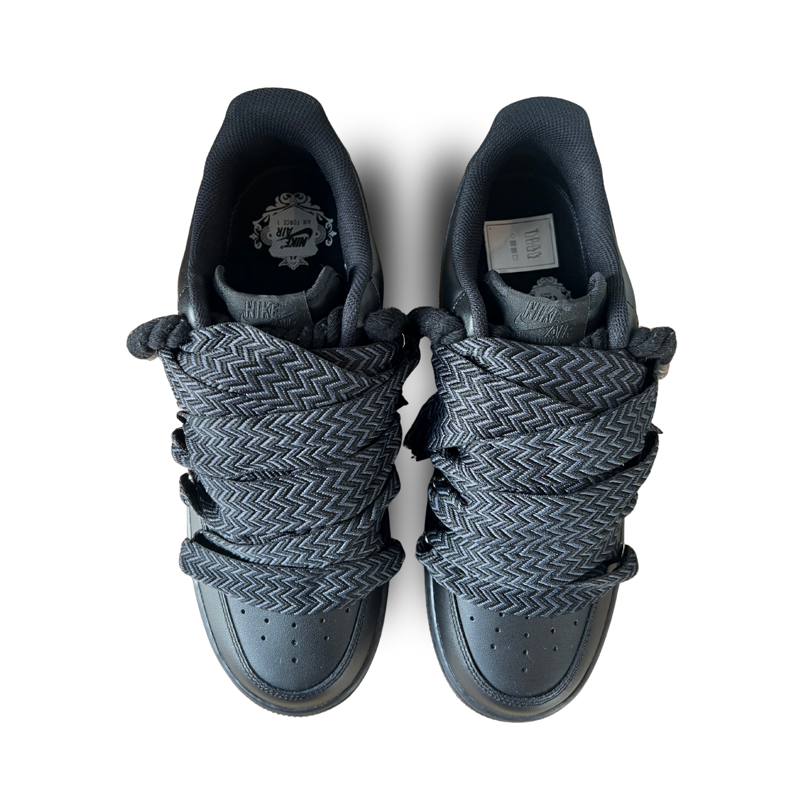 Nike Air Force 1 Black Lanvin Rope Lace (Black White) (új)