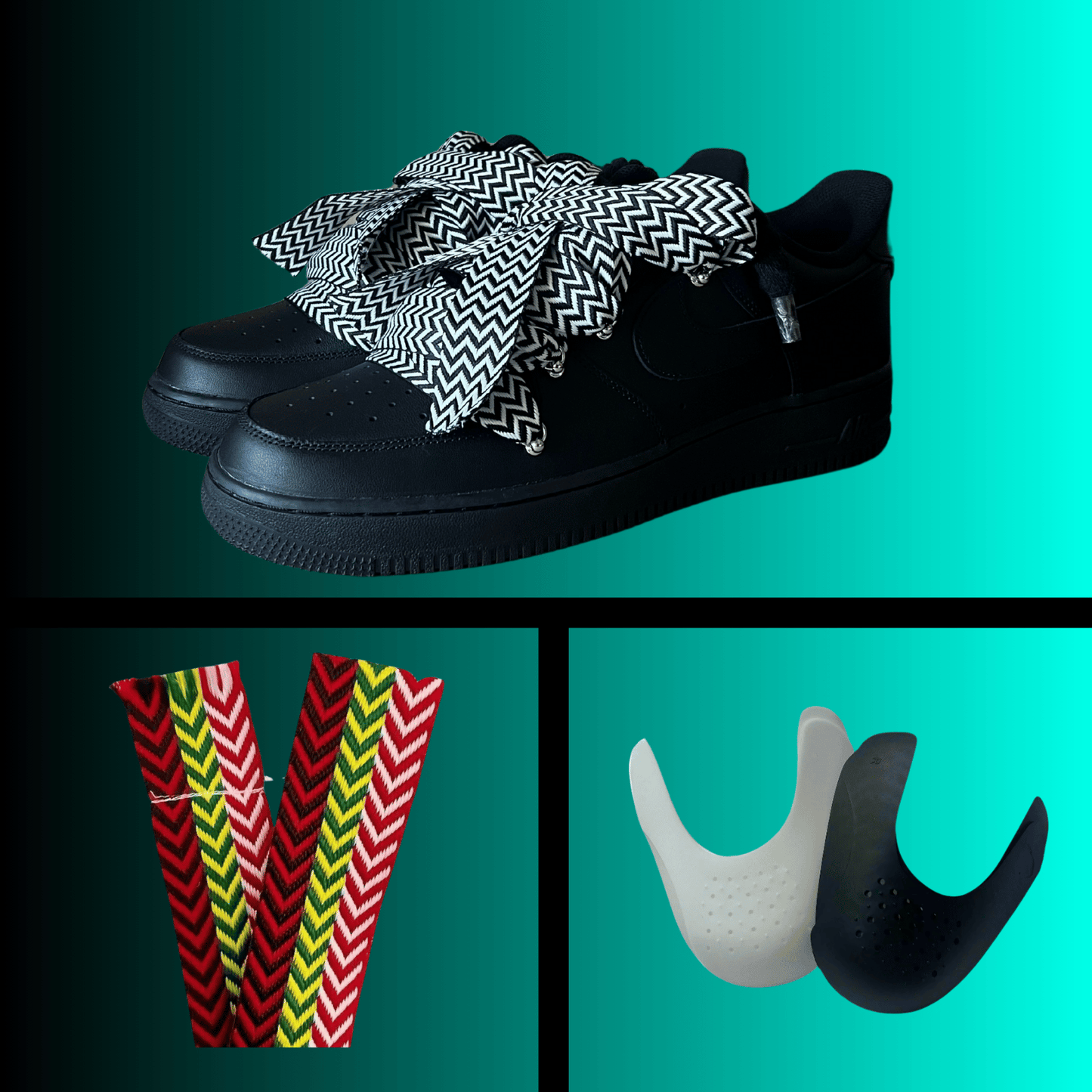 Black Lanvin Rope Lace Air Force Bundle