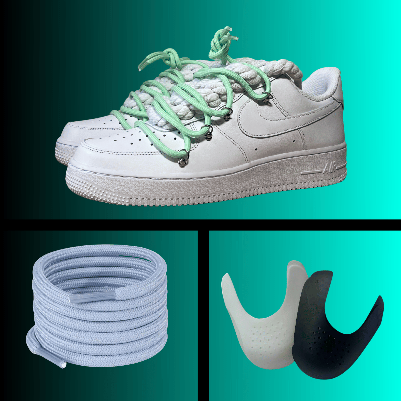 White Lanvin Rope Lace Air Force Bundle
