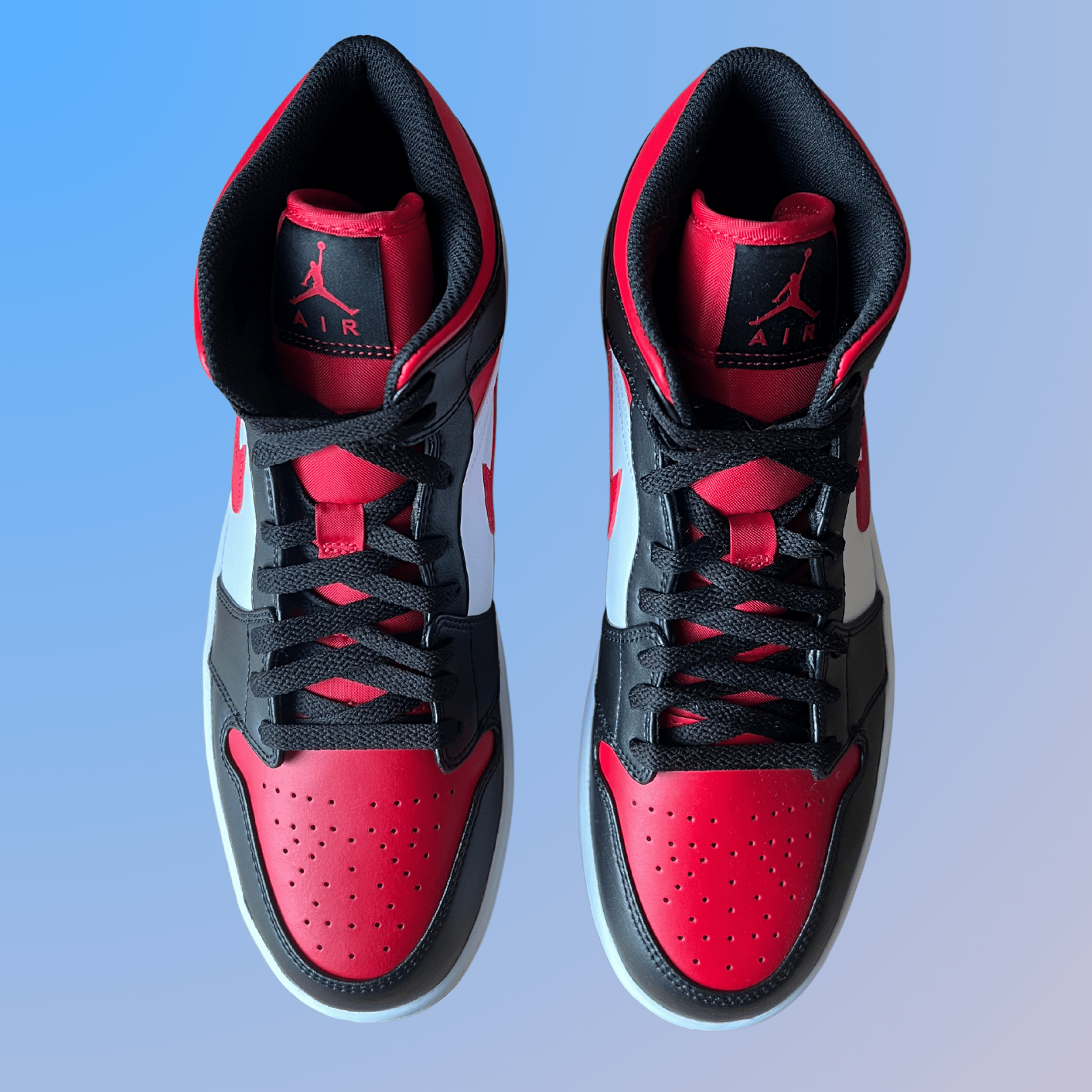 Jordan 1 Mid Black Red (new)