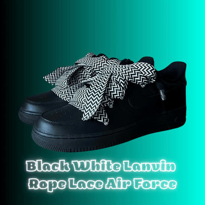 Black Lanvin Rope Lace Air Force Bundle