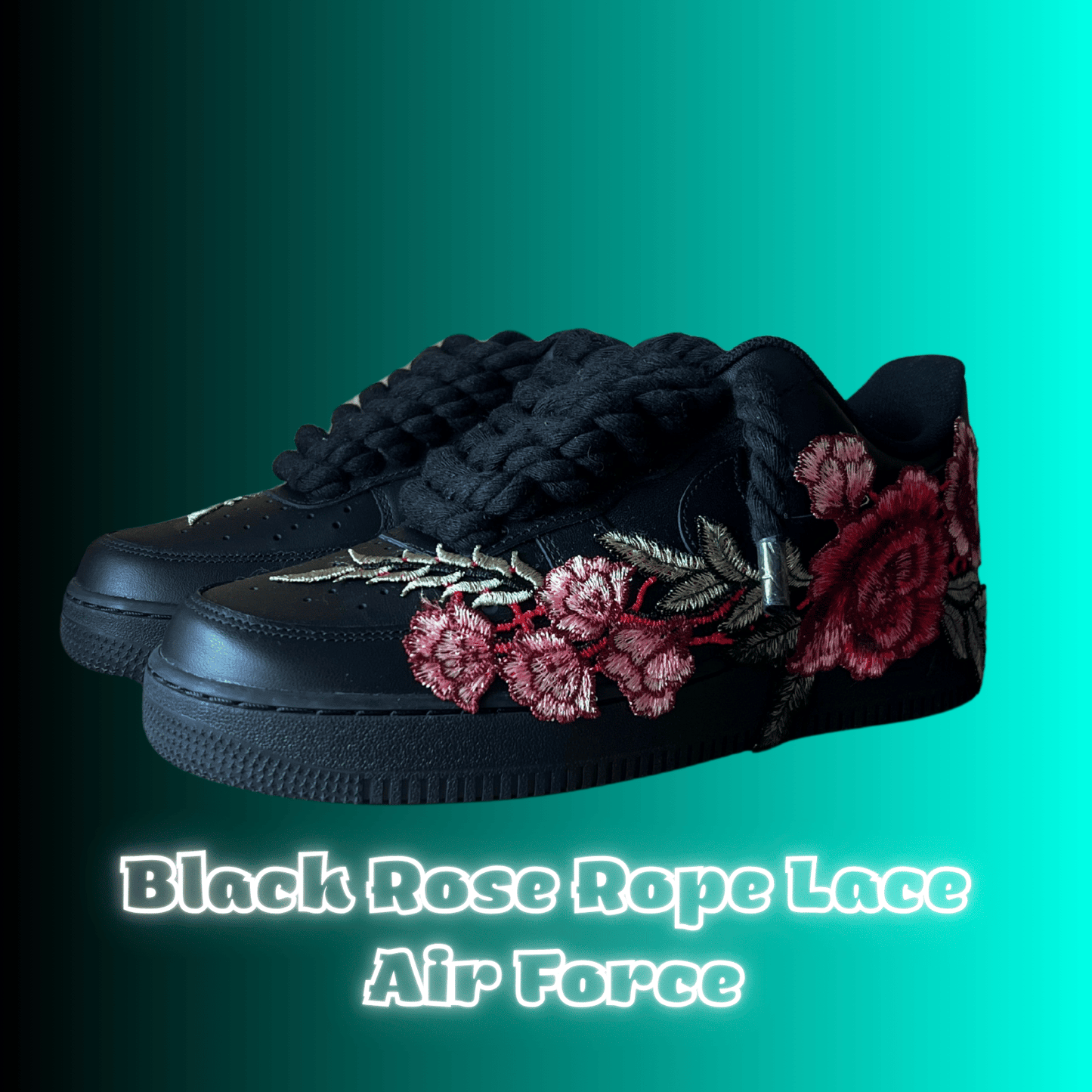 Black Rose Rope Lace Air Force Bundle