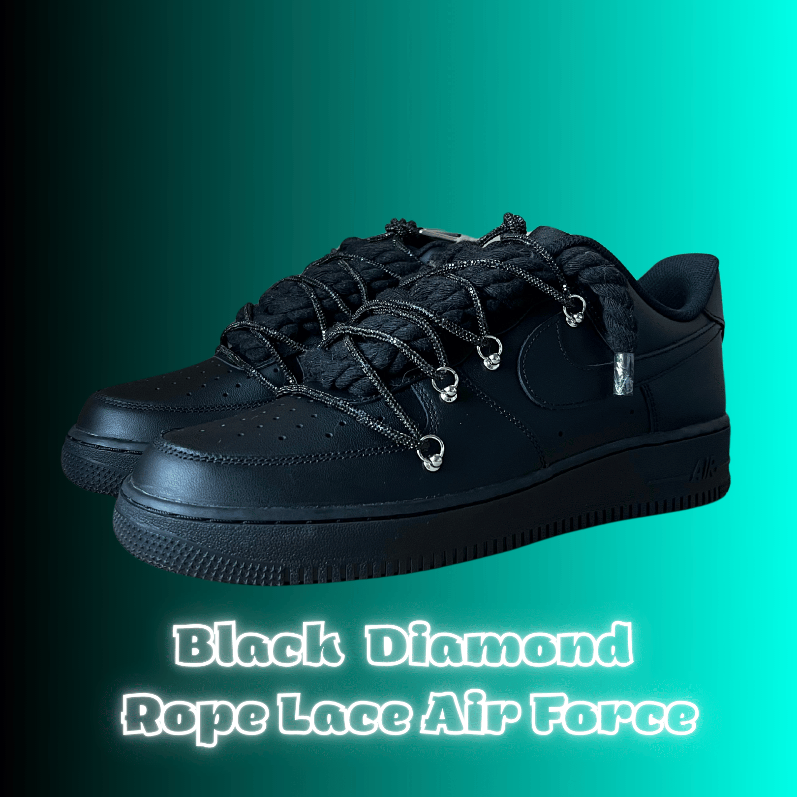 Black Diamond Rope Lace Air Force Bundle