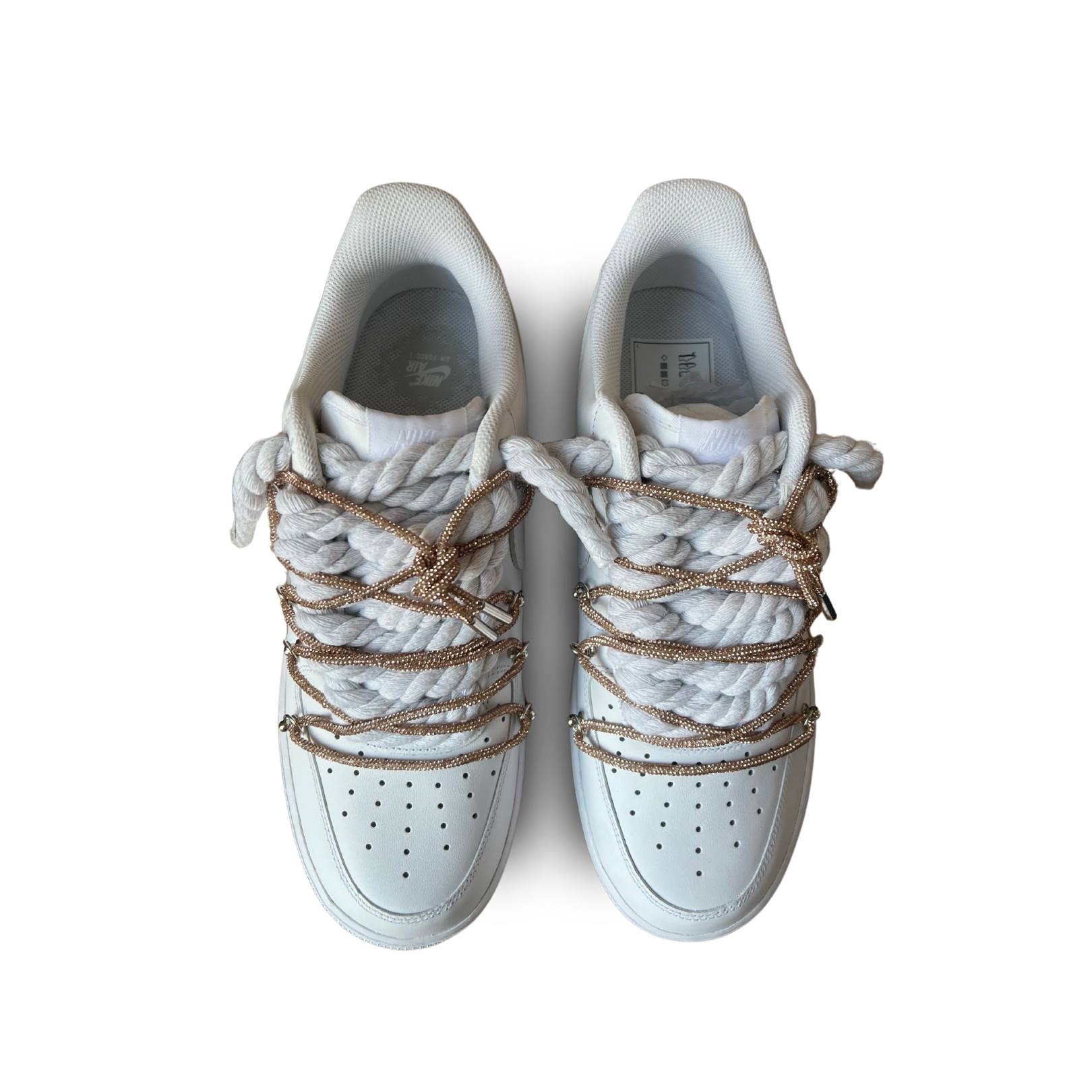 Nike Air Force 1 "Diamond" Rope Lace Champagne
