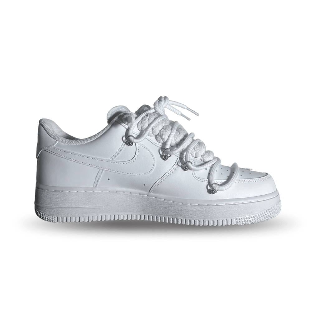 Nike Air Force 1 Rose Pure White Laced Up