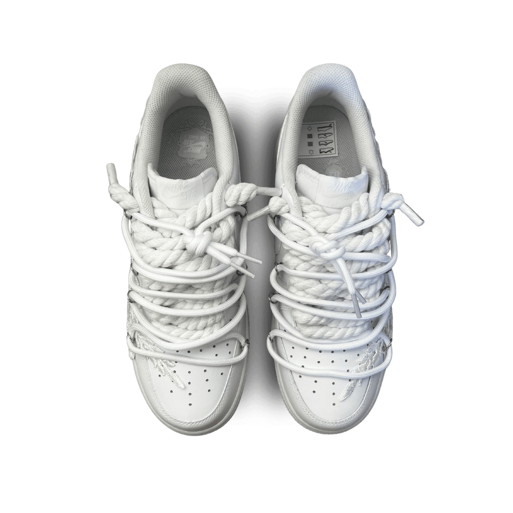 Nike Air Force 1 Rose Pure White Laced Up