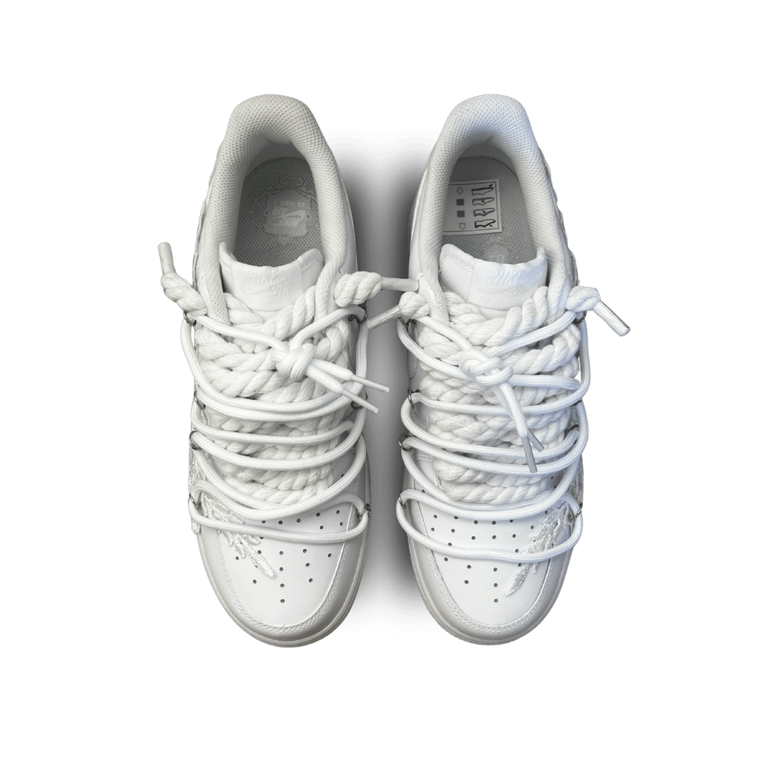 Nike Air Force 1 Rose Pure White Laced Up