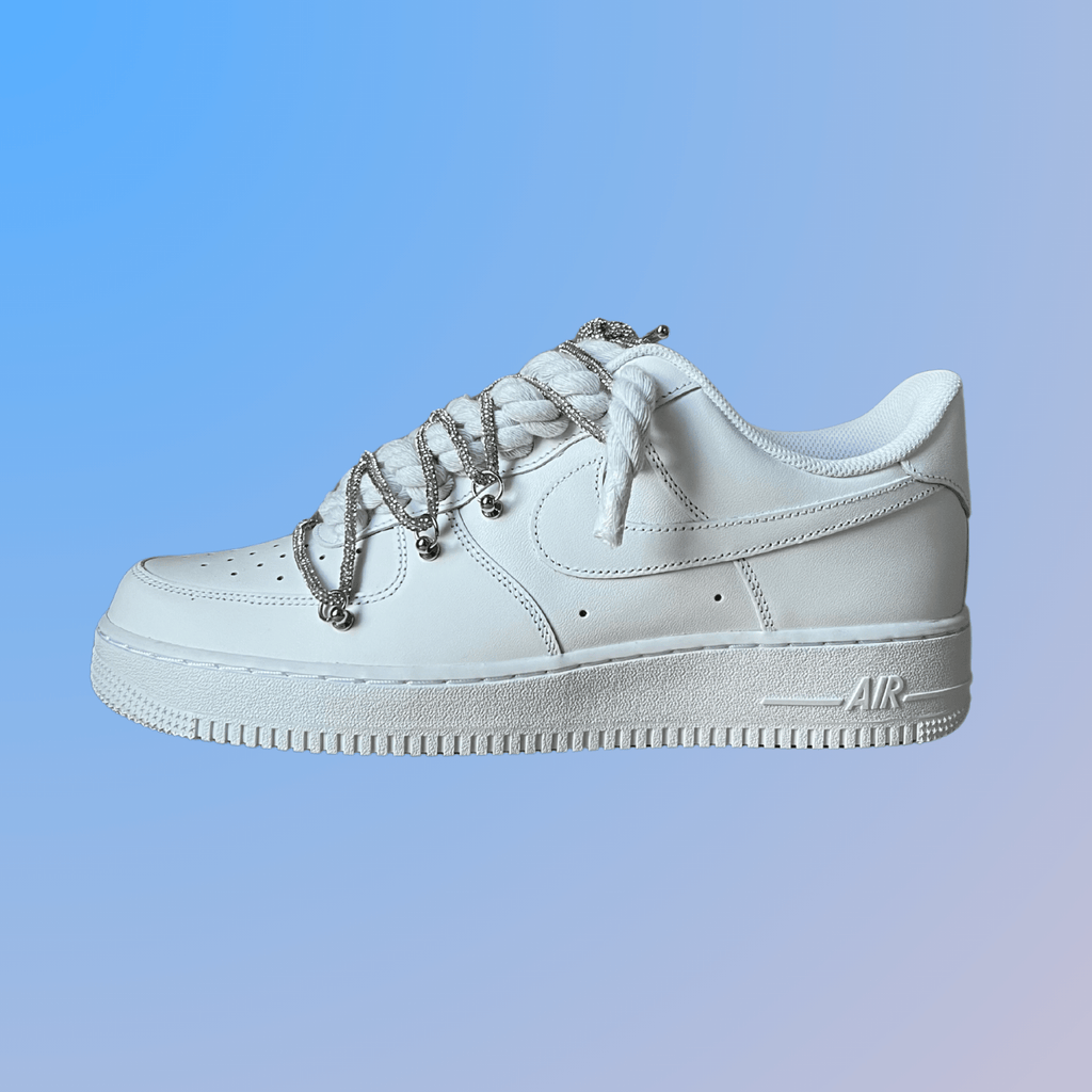 Nike Air Force 1 "Diamond" Rope Lace (White)