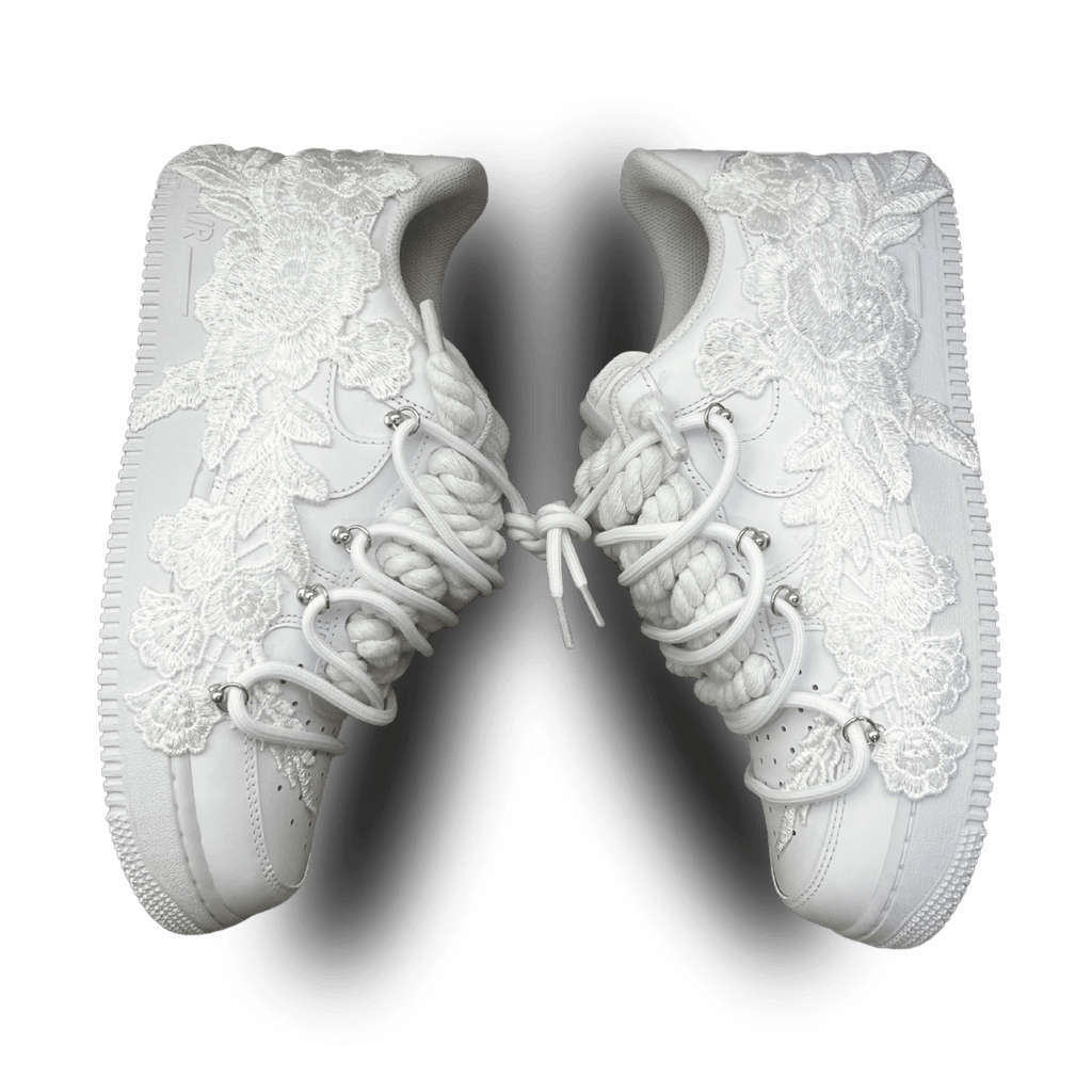 Nike Air Force 1 Rose Pure White Laced Up
