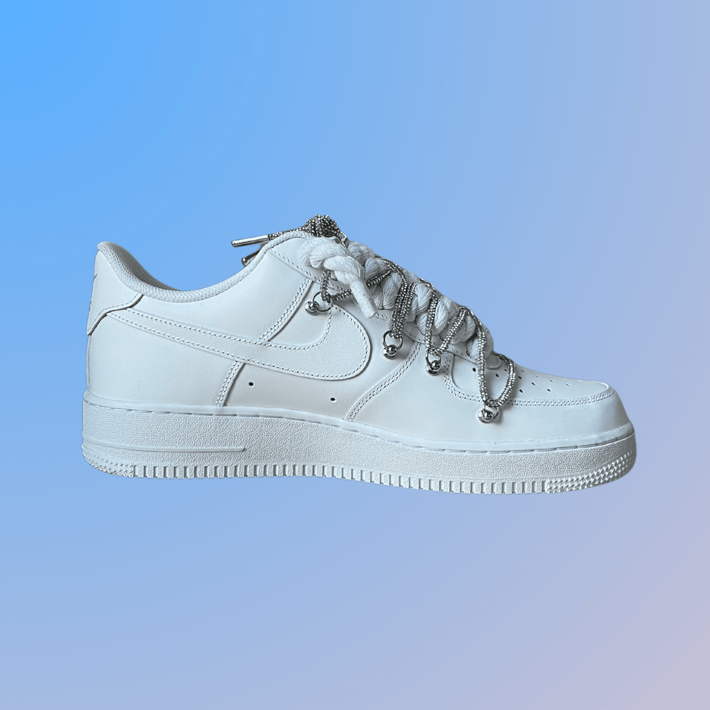 Nike Air Force 1 "Diamond" Rope Lace (White)
