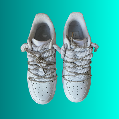 Nike Air Force 1 "Diamond" Rope Lace (White) (új)