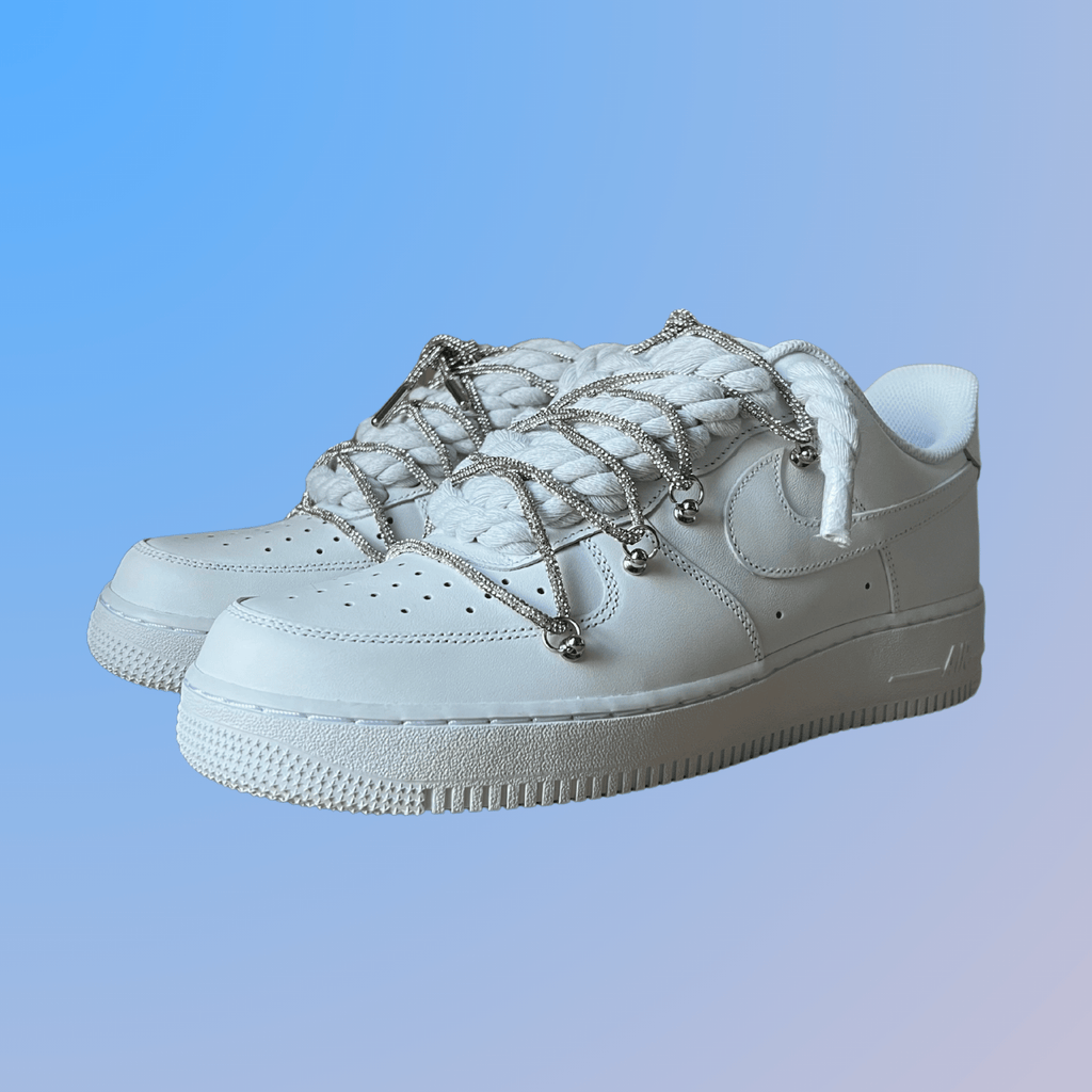 Nike Air Force 1 "Diamond" Rope Lace (White)