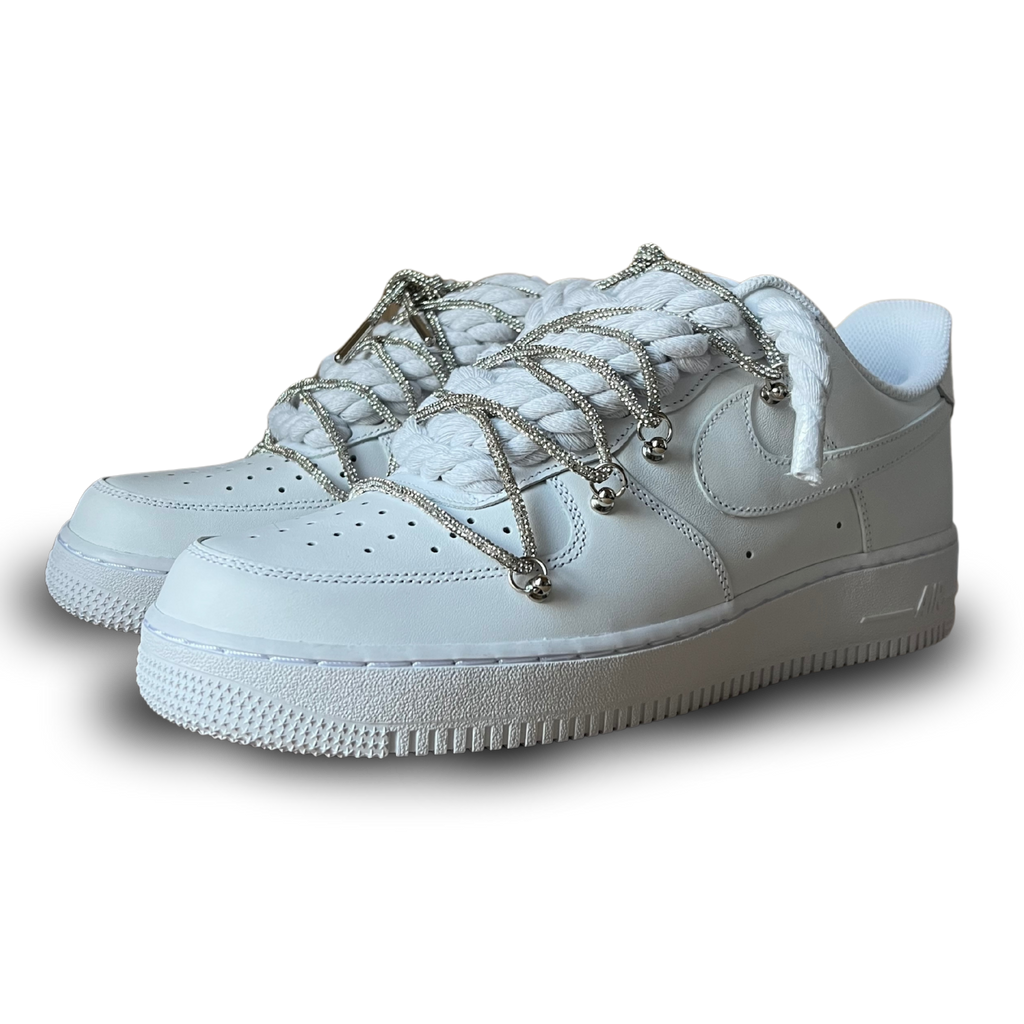 Nike Air Force 1 "Diamond" Rope Lace White