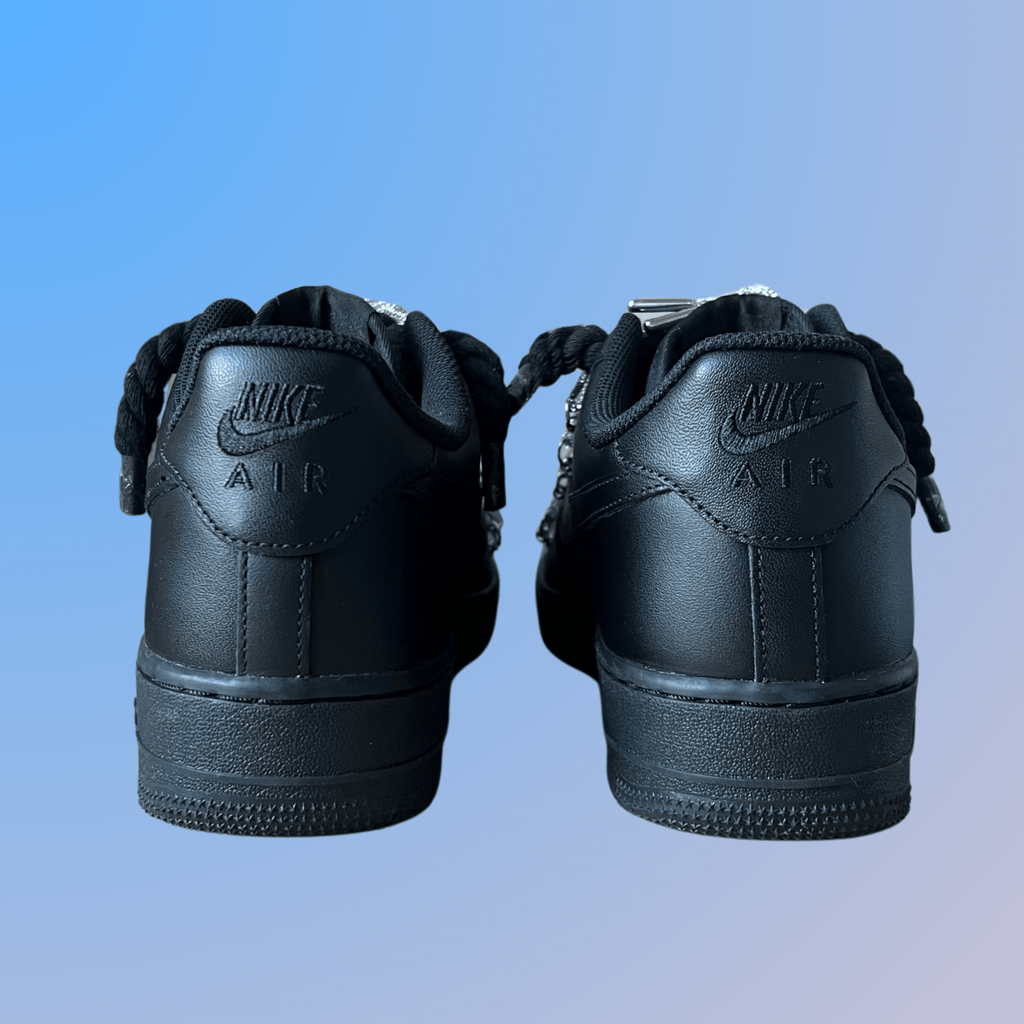 Nike Air Force 1 Black "Diamond" Rope Lace (White) (új)