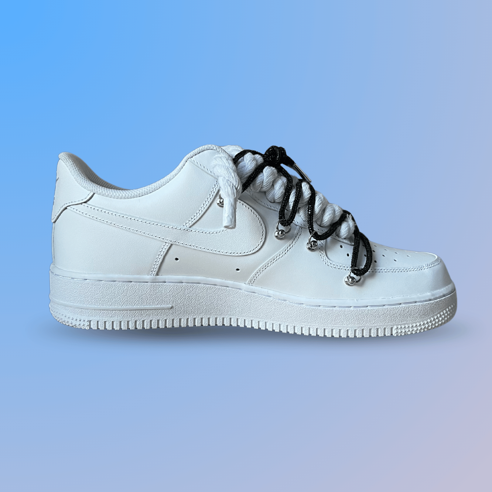 Nike Air Force 1 "Diamond" Rope Lace Black